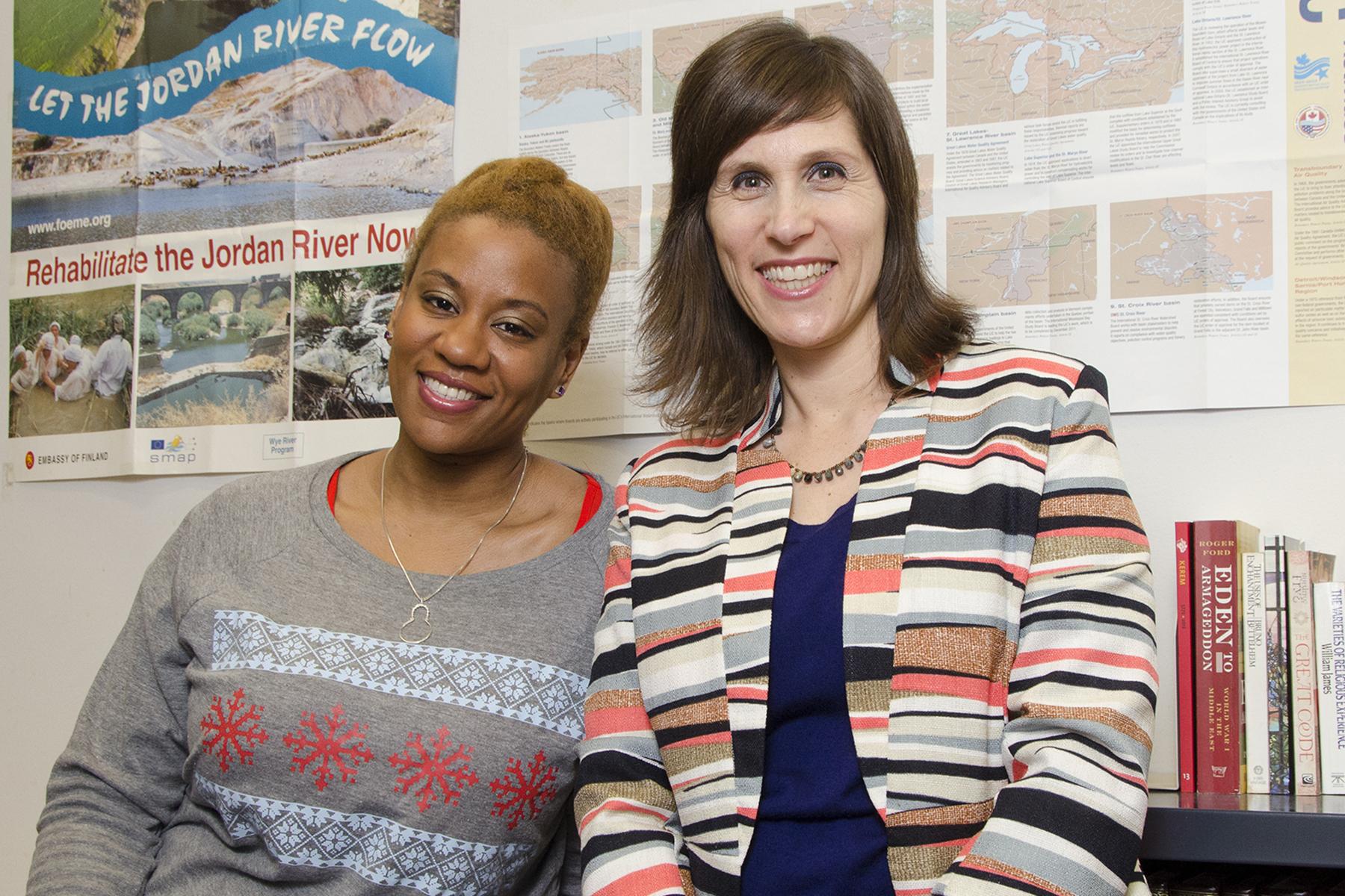 Rachel Havrelock, right, founded The Freshwater Lab in 2014. Havrelock is an associate professor of Jewish Studies and English at UIC. (University of Illinois at Chicago)