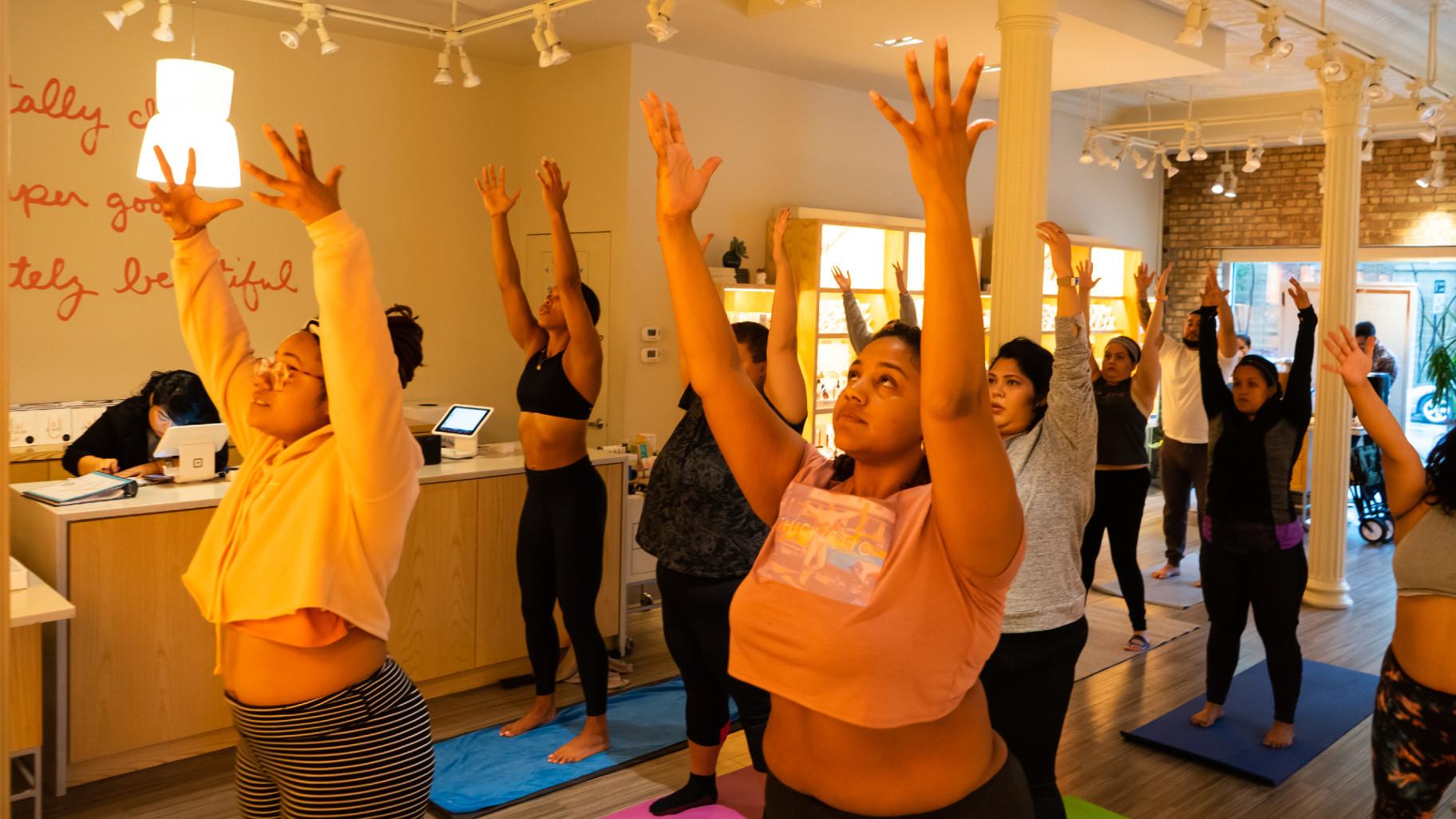 When fitness instructor NK Gutierrez is teaching a Pilates or yoga class, the room and waitlist are usually packed. (Matthew Hollis)