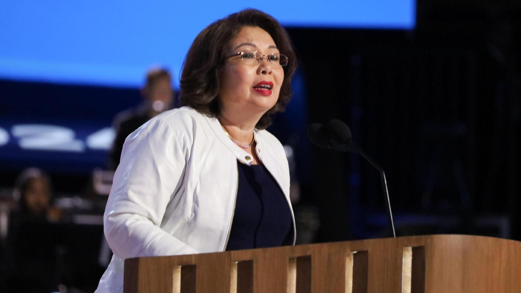 U.S. Sen. Tammy Duckworth speaks at the Democratic National Convention on Aug. 20, 2024. (Capitol News Illinois)