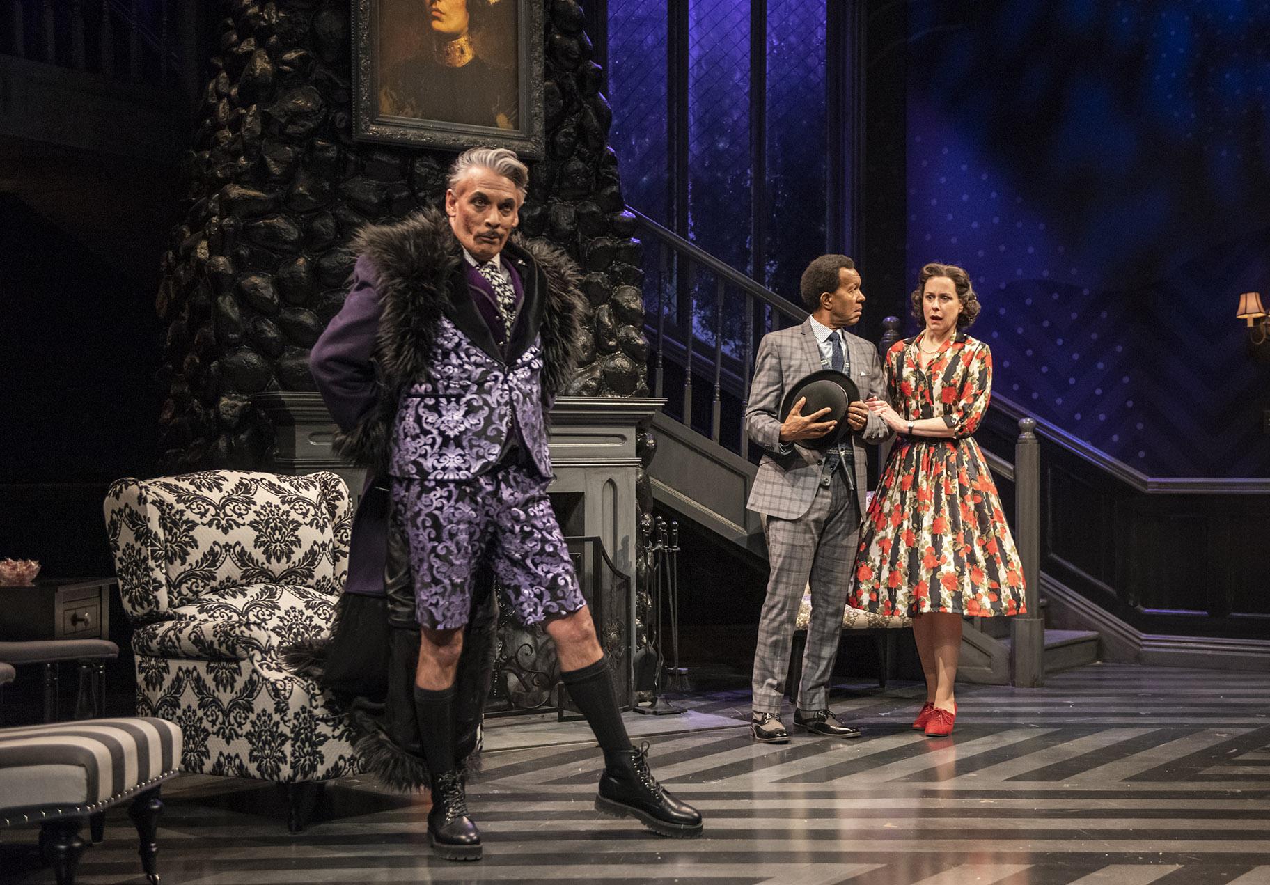 From left: David Cerda, Allen Gilmore and Kate Fry in “The Mousetrap.” (Photo by Michael Brosilow)