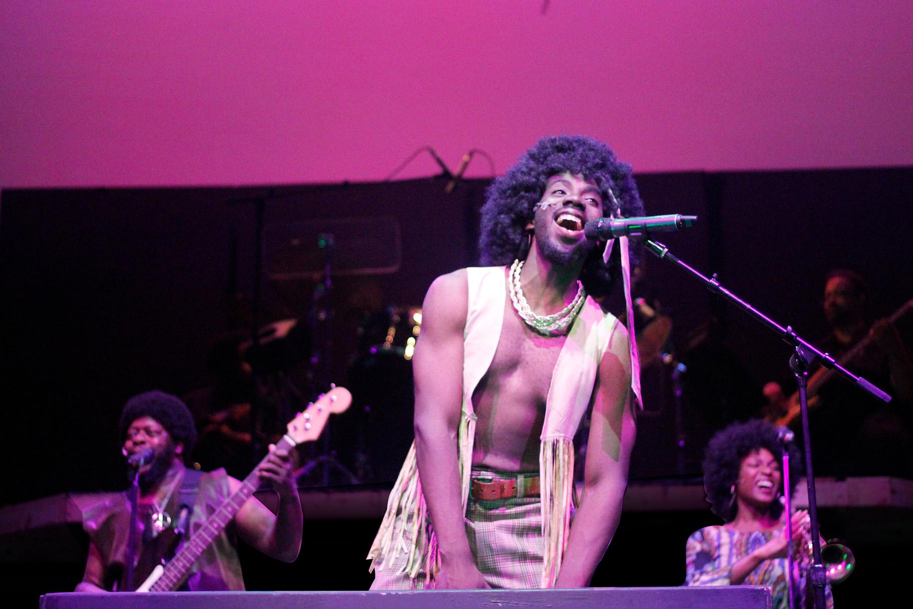 David Simmons, Stewart Romeo and Jayla Williams Craig in “You Can’t Fake the Funk.” (Photo credit: Alan Davis)