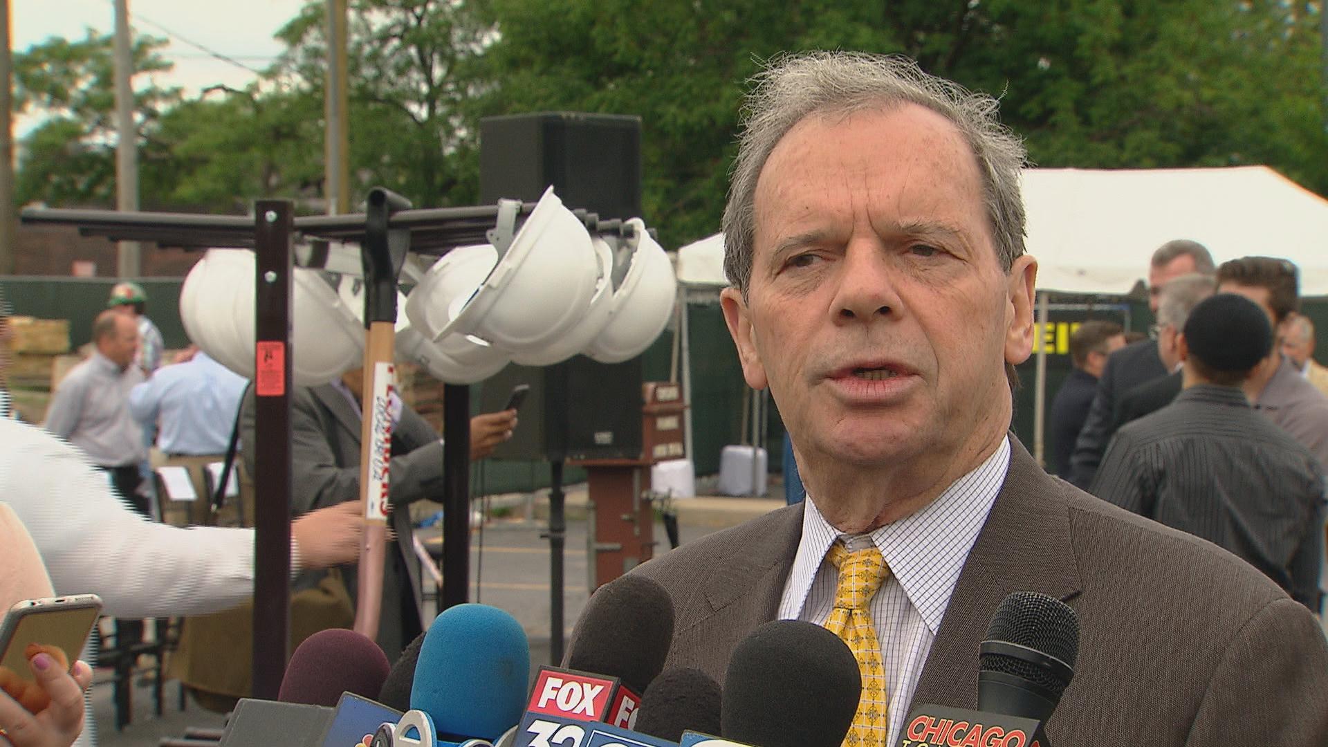 Senate President John Cullerton speaks to reporters on Tuesday.