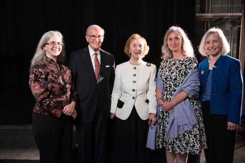 The Minow family: Mary (left to right), Newton, Josephine, Nell and Martha at the 2015 WTTW gala.