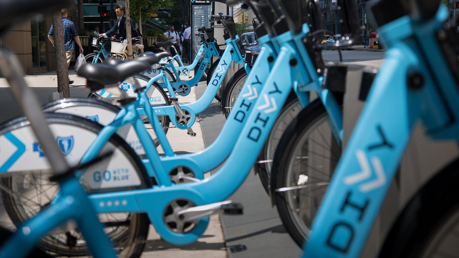 blue bike station