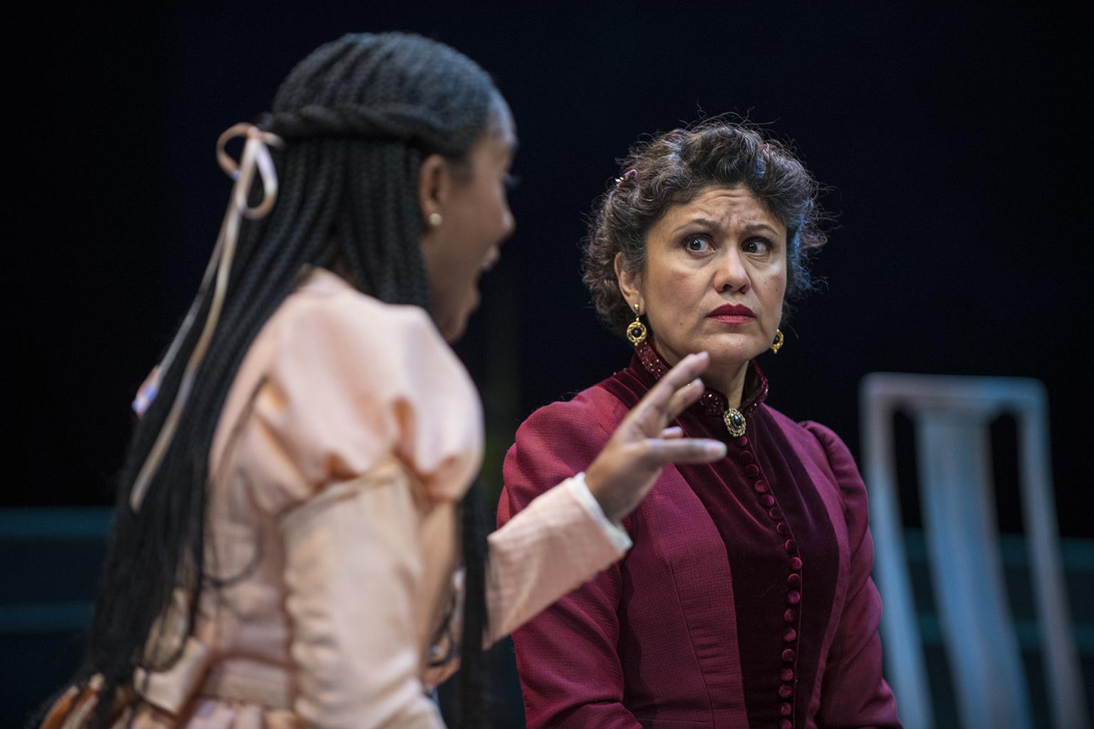 Celeste M. Cooper, left, and Sandra Marquez in “A Doll’s House, Part 2.” (Photo by Michael Brosilow)