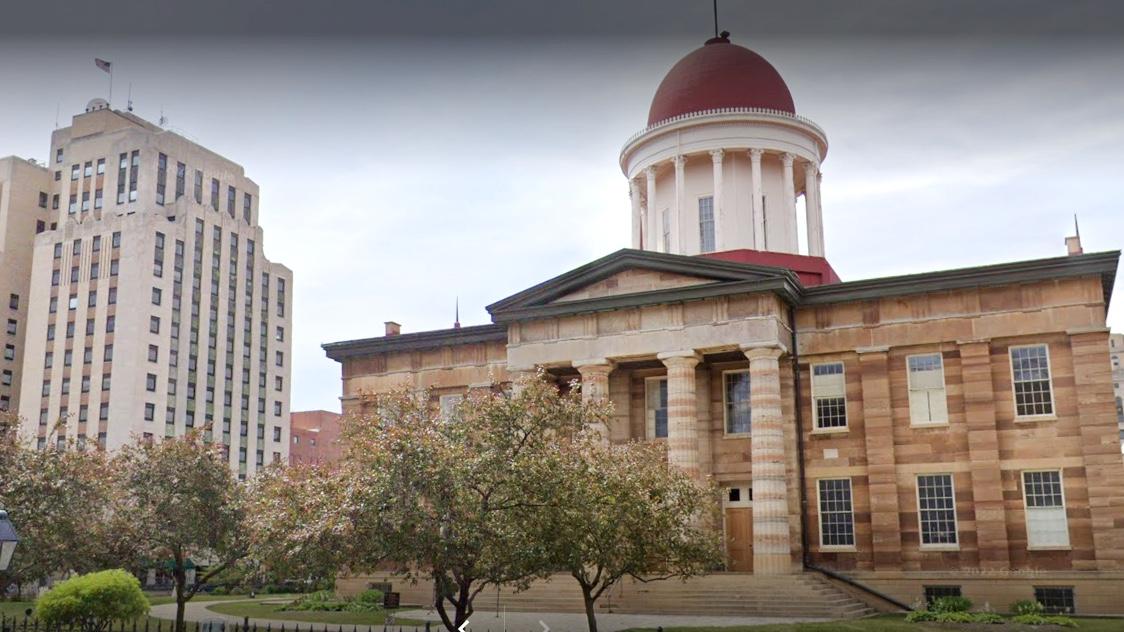 The historic Old State Capitol in Springfield, Ill., built with dolostone. (Google)