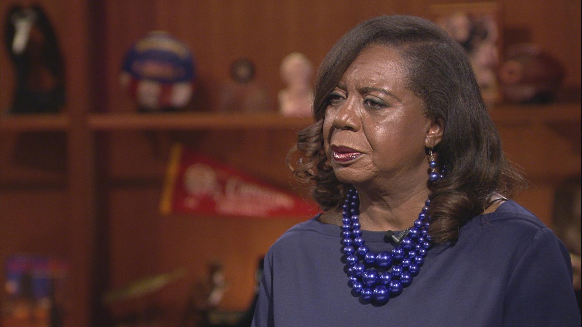 Dorothy Brown appears on “Chicago Tonight” in April 2018. On Tuesday, Jan. 22, 2019, Brown was kicked off the ballot in the Chicago mayor’s race.