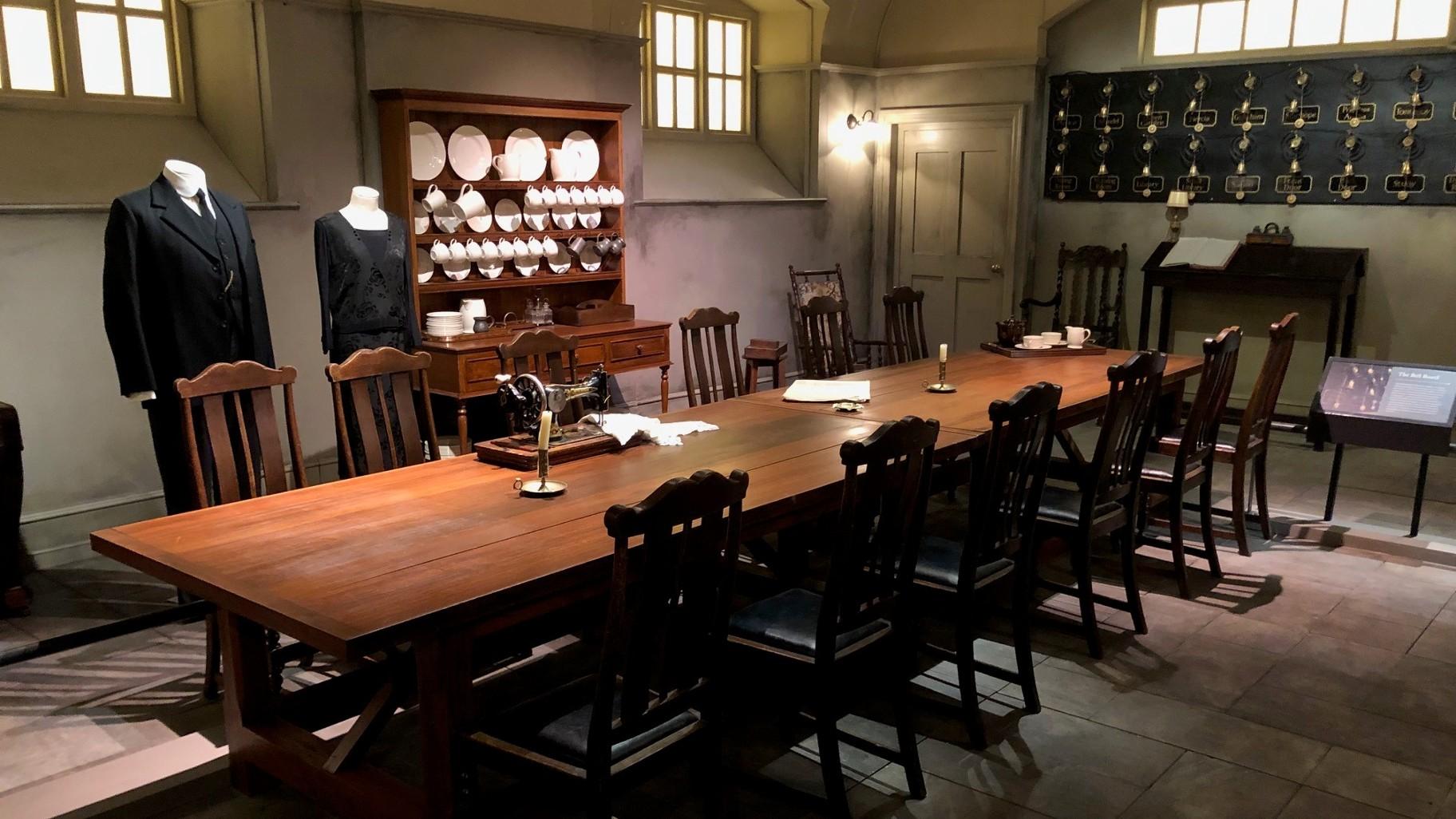 The servant's dining table at Downton Abbey: The Exhibition.” (Marc Vitali / WTTW News)