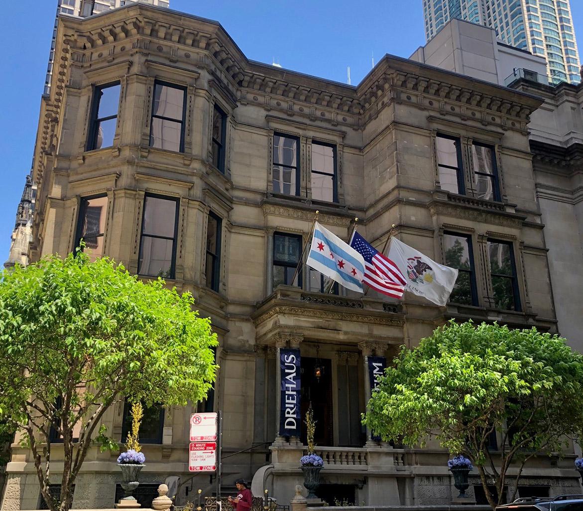 The Driehaus Museum, 40 E. Erie St., is pictured on May 21, 2024. (Marc Vitali / WTTW News)