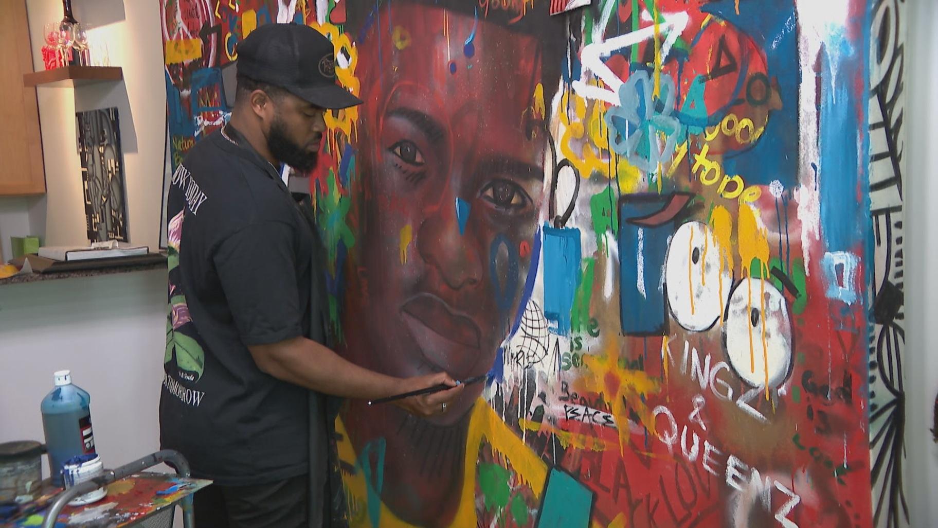 Artist Dwight White II has curated three Juneteenth events this year. (WTTW News)