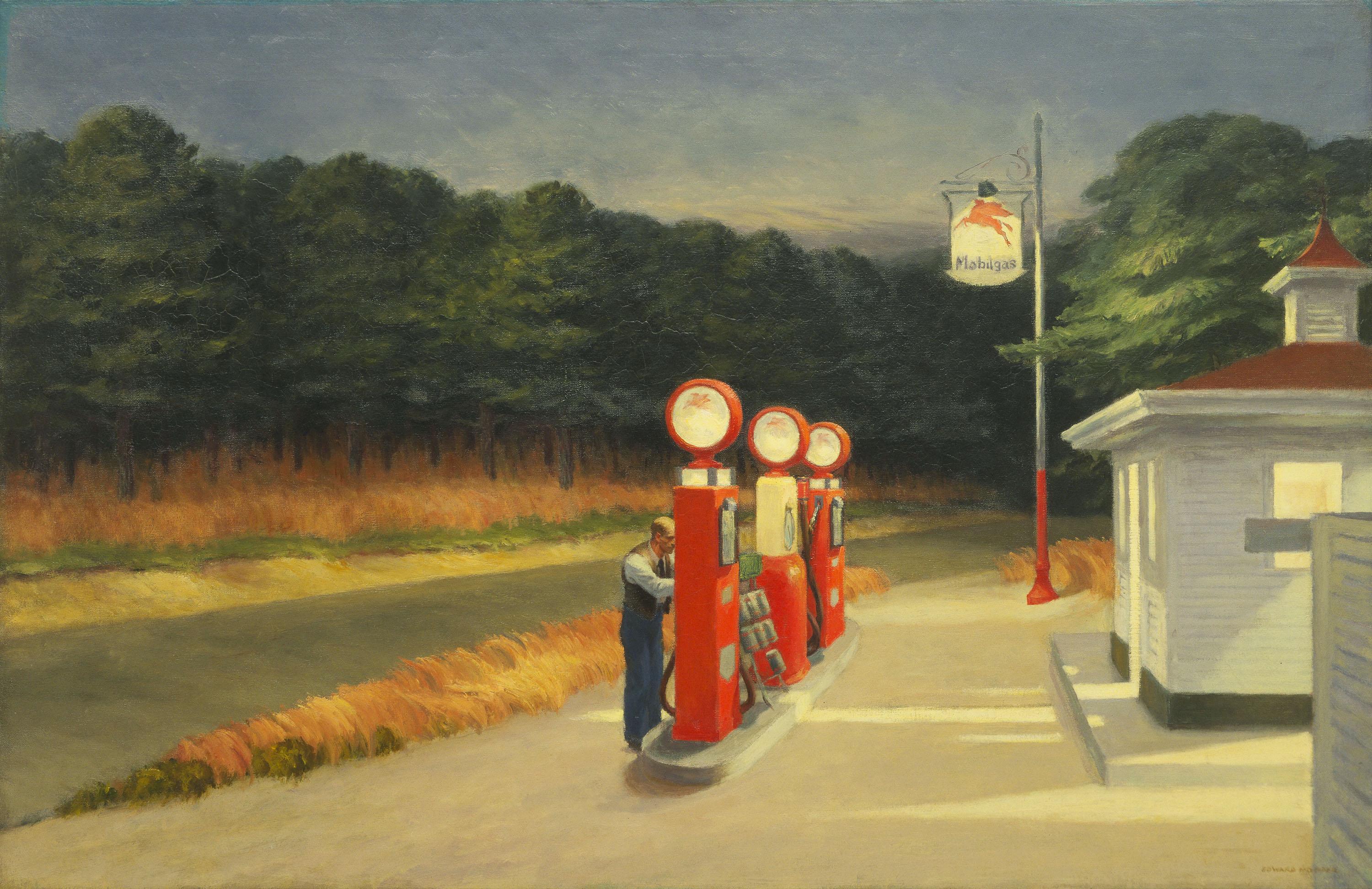 Edward Hopper, “Gas,” 1940. (The Museum of Modern Art, New York, Mrs. Simon Guggenheim Fund, 1943. © The Museum of Modern ArtLicensed by SCALA  Art Resource, NY)