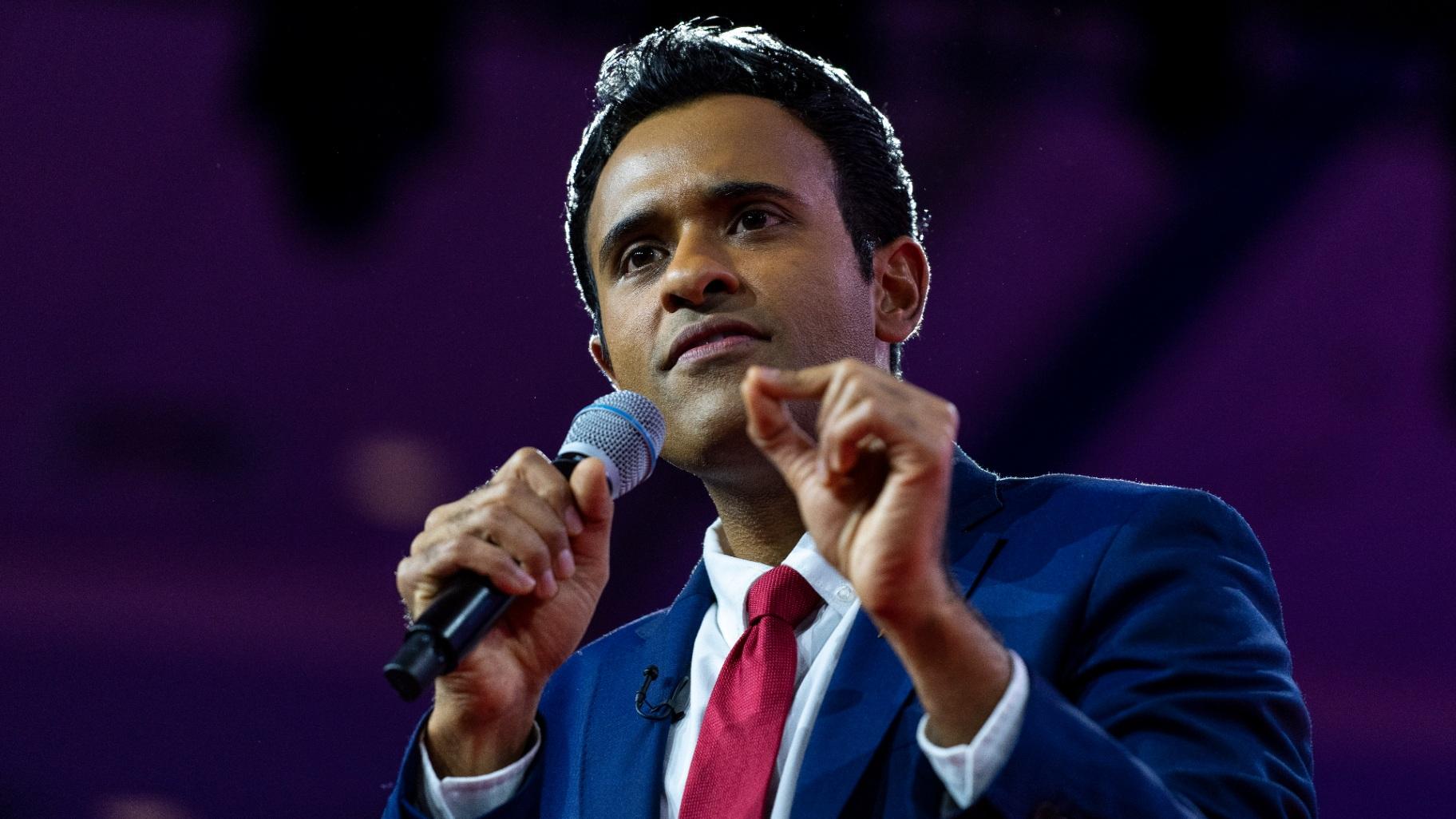 FILE - Vivek Ramaswamy speaks at the Conservative Political Action Conference, on March 3, 2023, at National Harbor in Oxon Hill, Md. (AP Photo / Alex Brandon, File)