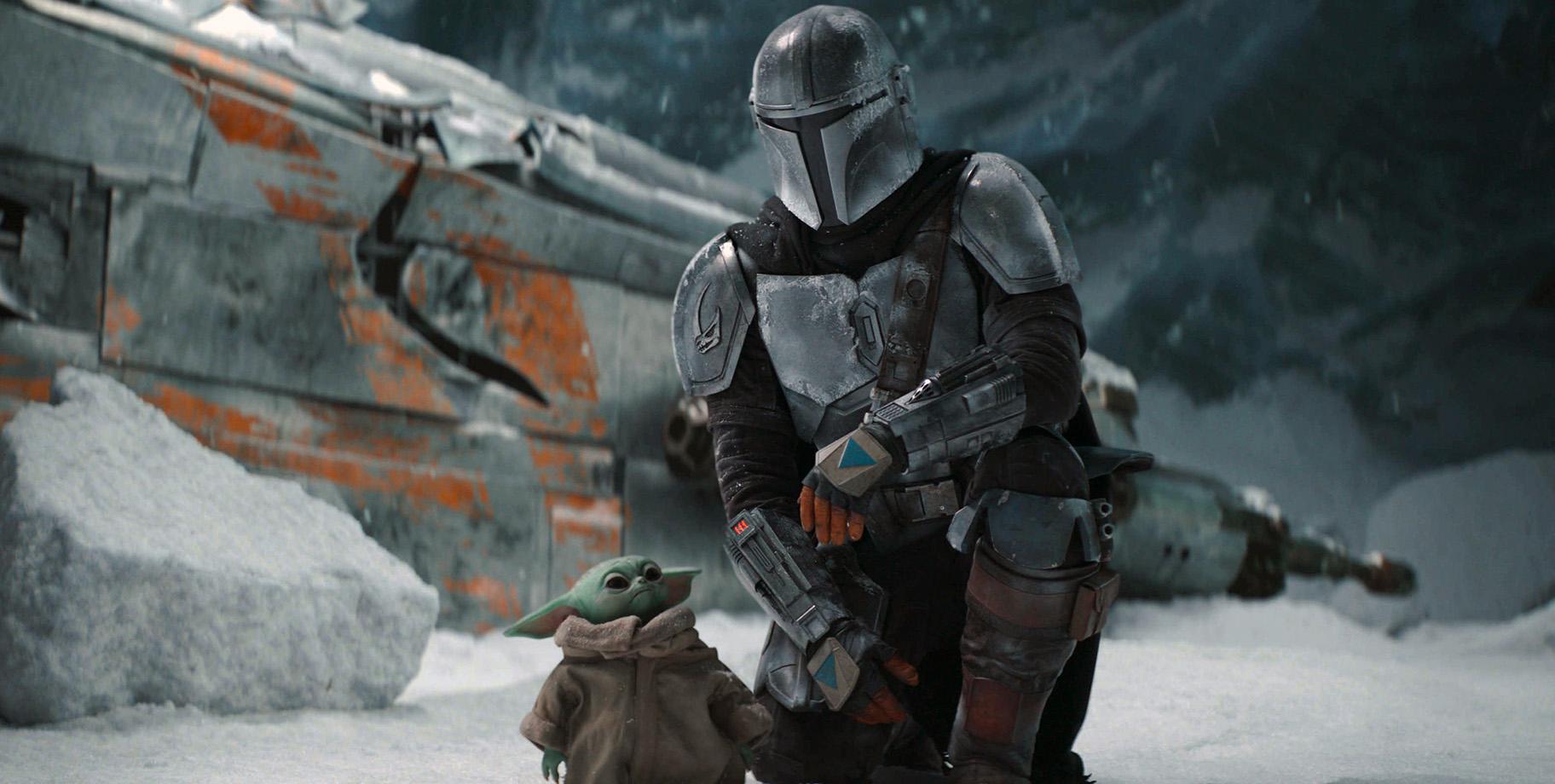 This image released by Disney+ shows Pedro Pascal in a scene from “The Mandalorian.” (Disney+ via AP)