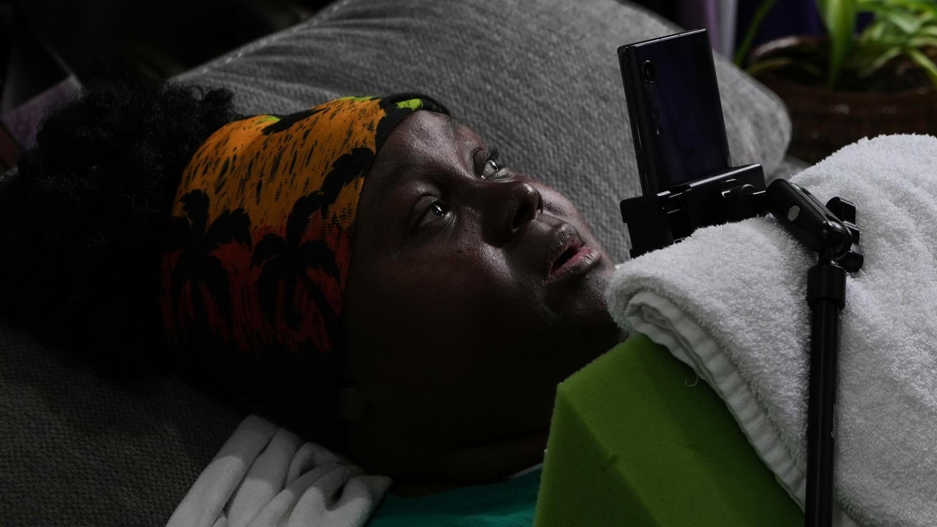 Ebony Payne, a disability advocate who is a plaintiff in a lawsuit against "Deb's law,″ speaks during an interview in Chicago, Ill., on Thursday, Sept. 10, 2026. (AP Photo / Luis Andres Henao)