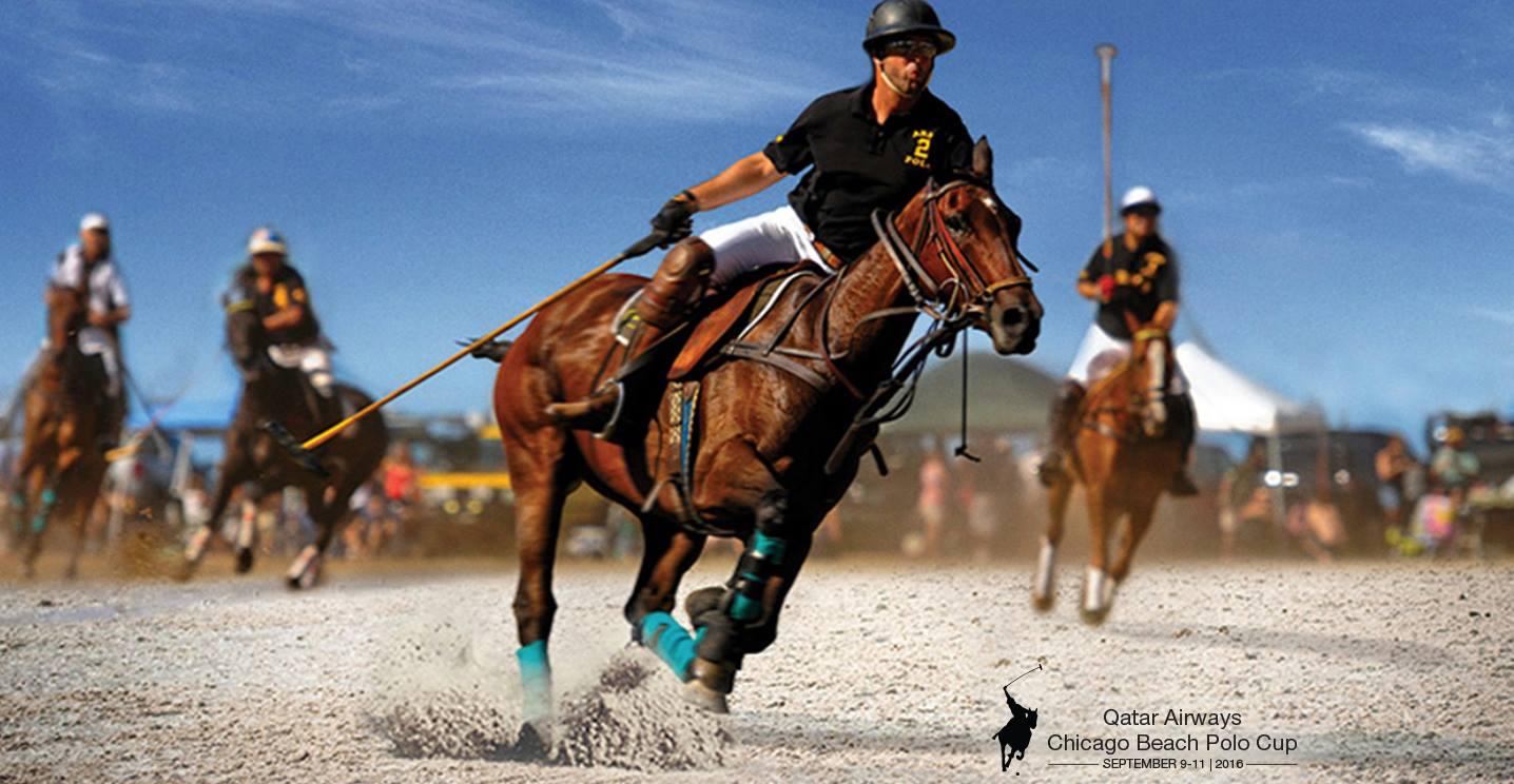 North Avenue Beach will be transformed into a beach polo arena this weekend. (Credit: Qatar Airways Chicago Beach Polo Cup / Facebook)