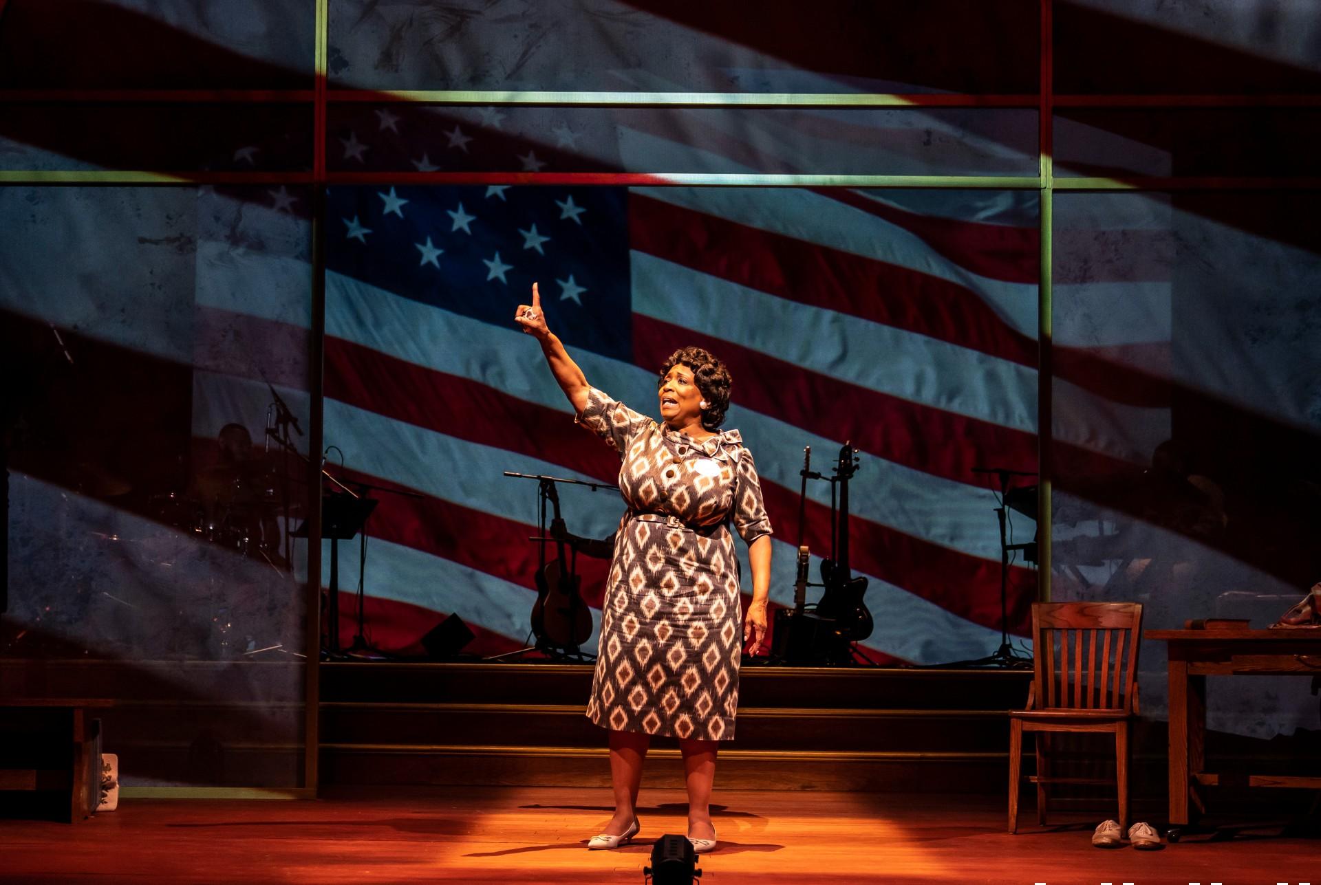 E. Faye Butler (Fannie Lou Hamer) in “Fannie (The Music and Life of Fannie Lou Hamer)” by Cheryl L. West, directed by Henry Godinez at Goodman Theatre, Oct. 15- Nov. 21. (Photo by Liz Lauren)