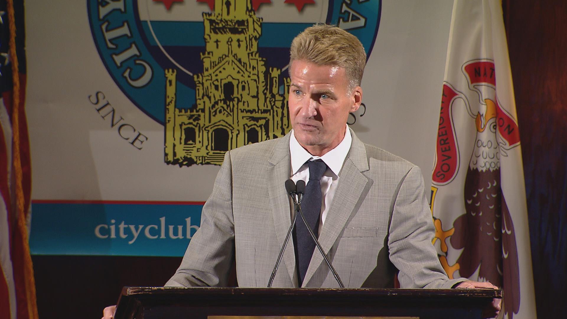 U.S. Attorney Zachary Fardon speaks at the City Club of Chicago on Sept. 26, 2016. (Chicago Tonight)