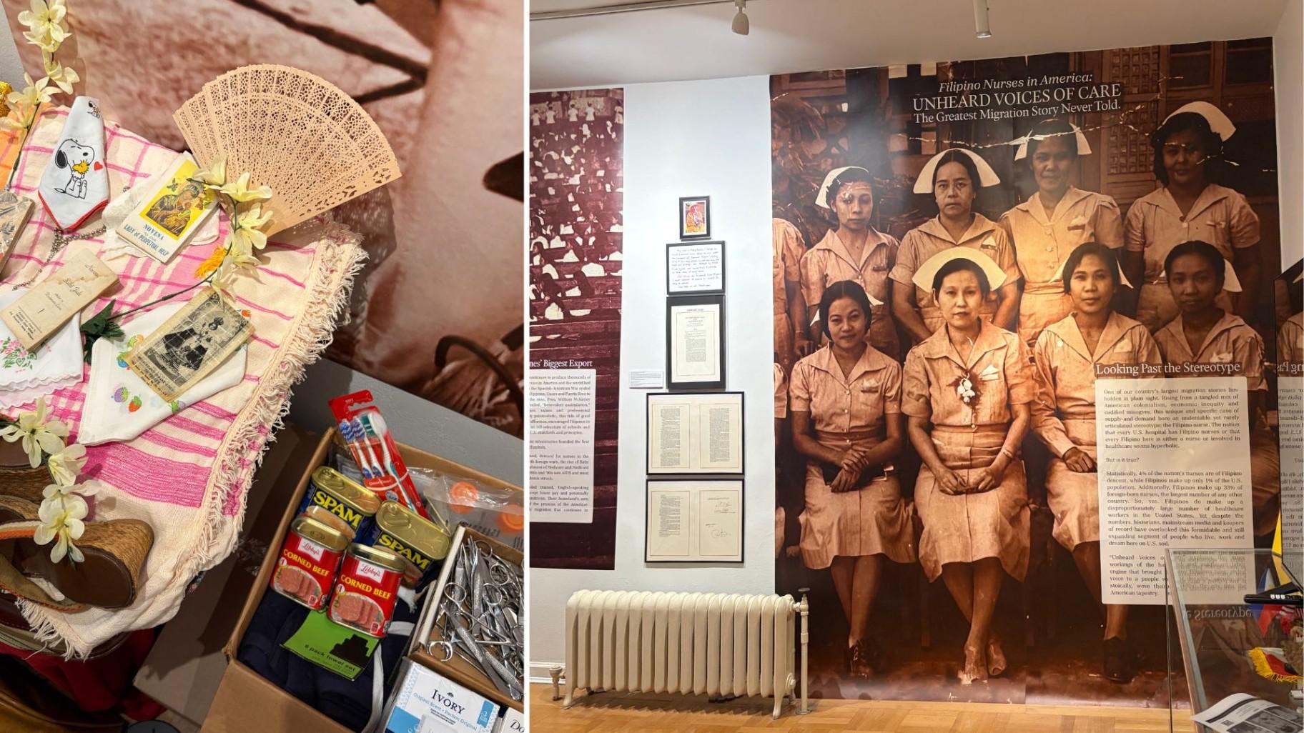 “Unheard Voices of Care: Filipino Nurses in America” runs until Aug. 2 at the International Museum of Surgical Science. Organizers have programmed several lectures, panels and dramatic readings. The additional programming is free, open to the public and includes admission to the museum. (Eunice Alpasan / WTTW News)