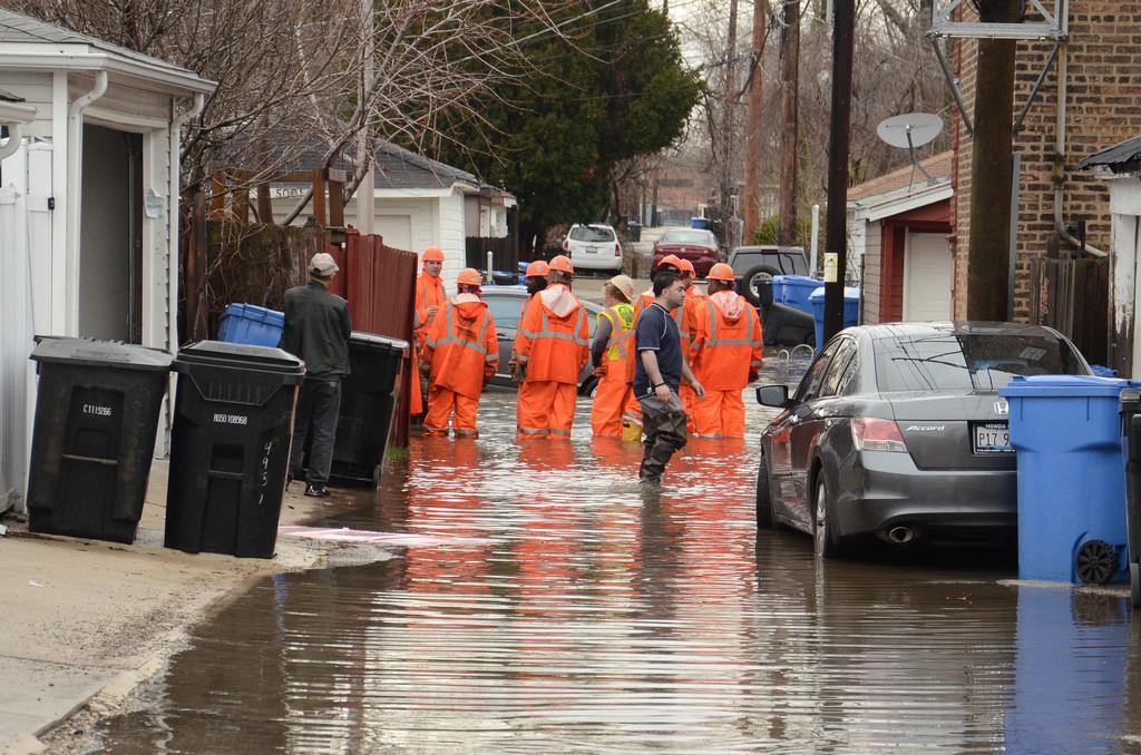  Flooding in Chicago's Albany Park neighborhood on April 18, 2013. (Center for Neighborhood Technology / Flickr)