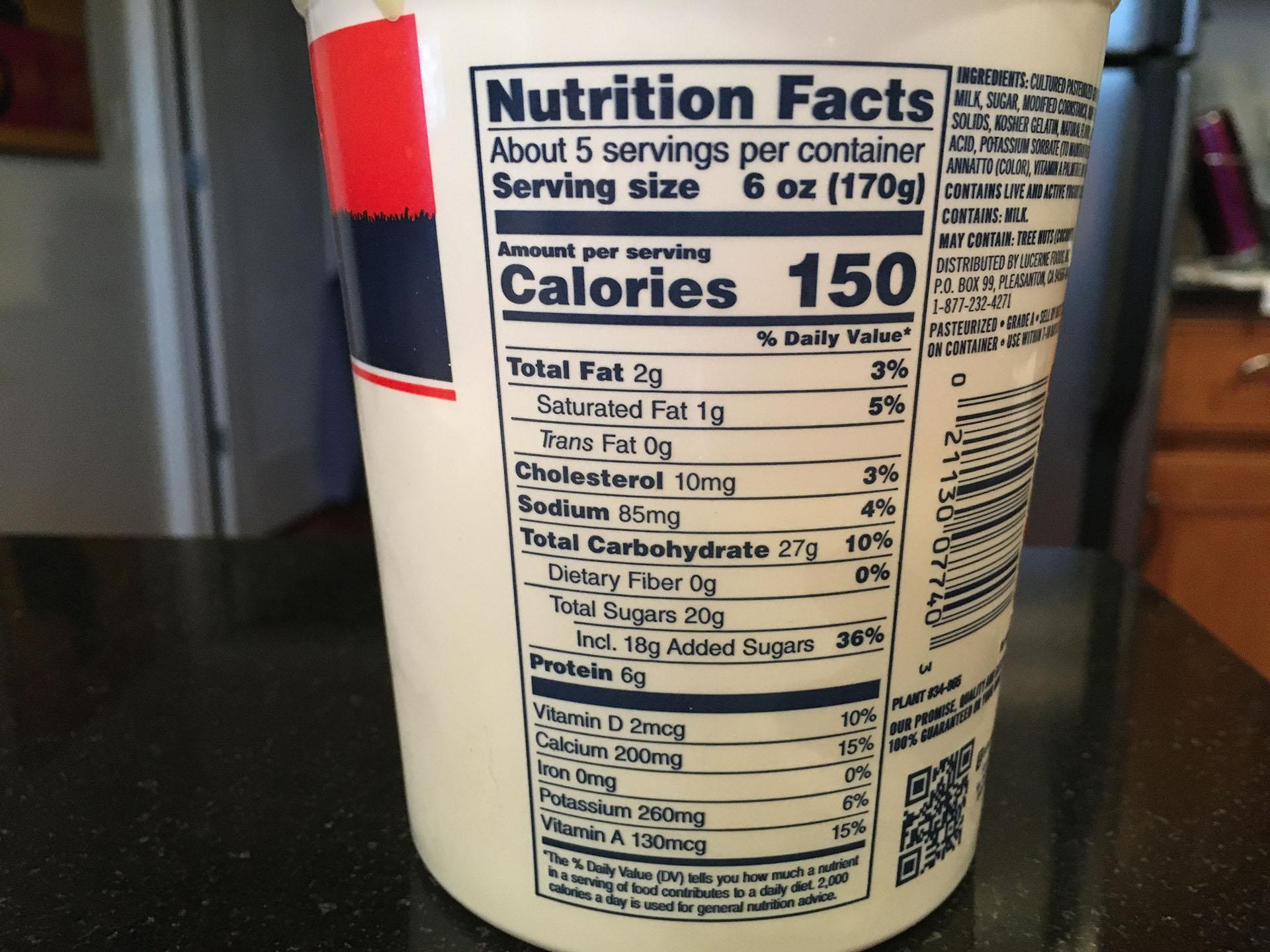 Nutrition Facts Label