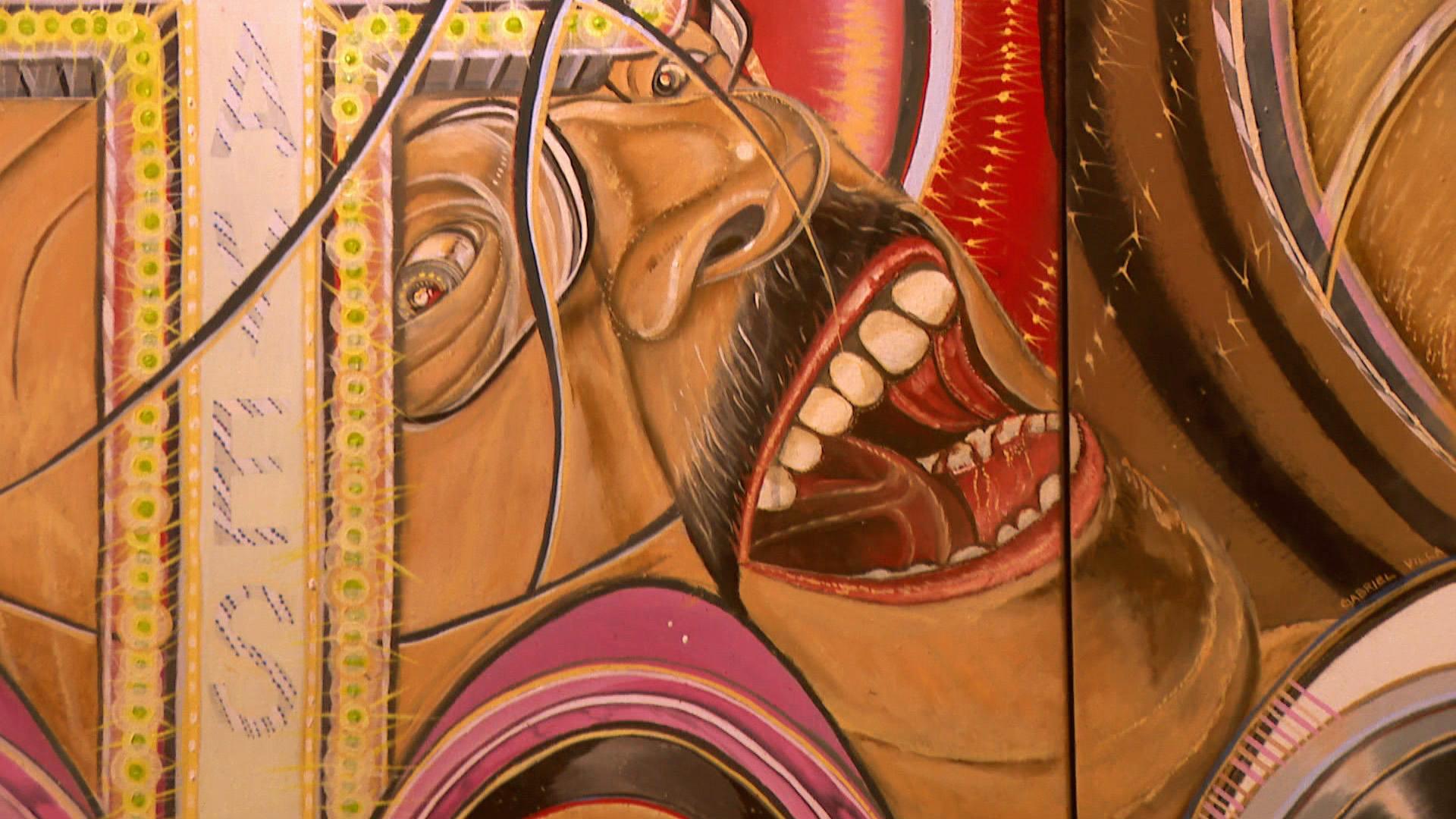 Detail of a painting by artist Gabriel Villa. (WTTW News)