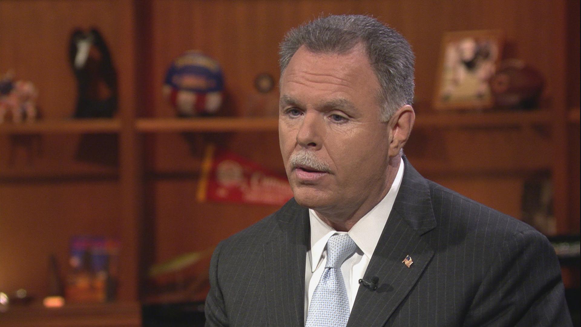 Garry McCarthy appears on “Chicago Tonight” on Feb. 20, 2018.