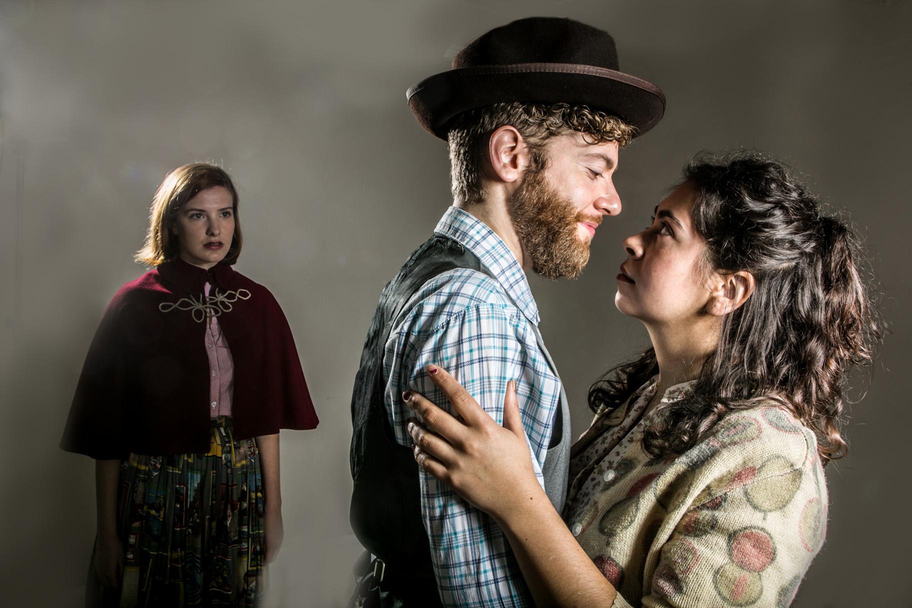 From left: Rachel Guth, TJ Anderson and Amanda Raquel Martinez in “Ghost Quartet.” (Photo by Cole Simon)