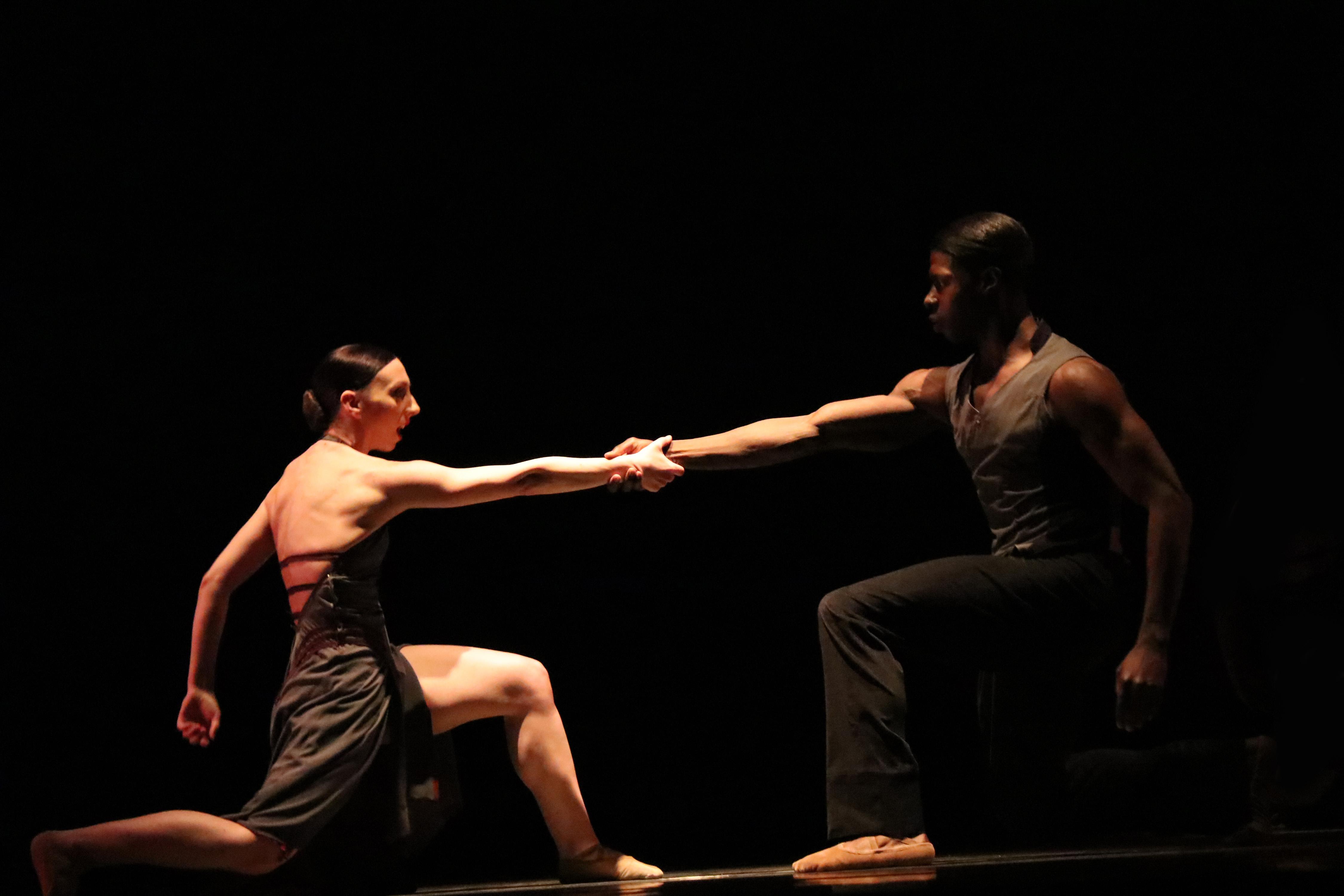 Dancers Maeghan McHale and Devin Buchanan in Brock Clawson’s “Give and Take” (2009). (Photo by Reveuse Photography)