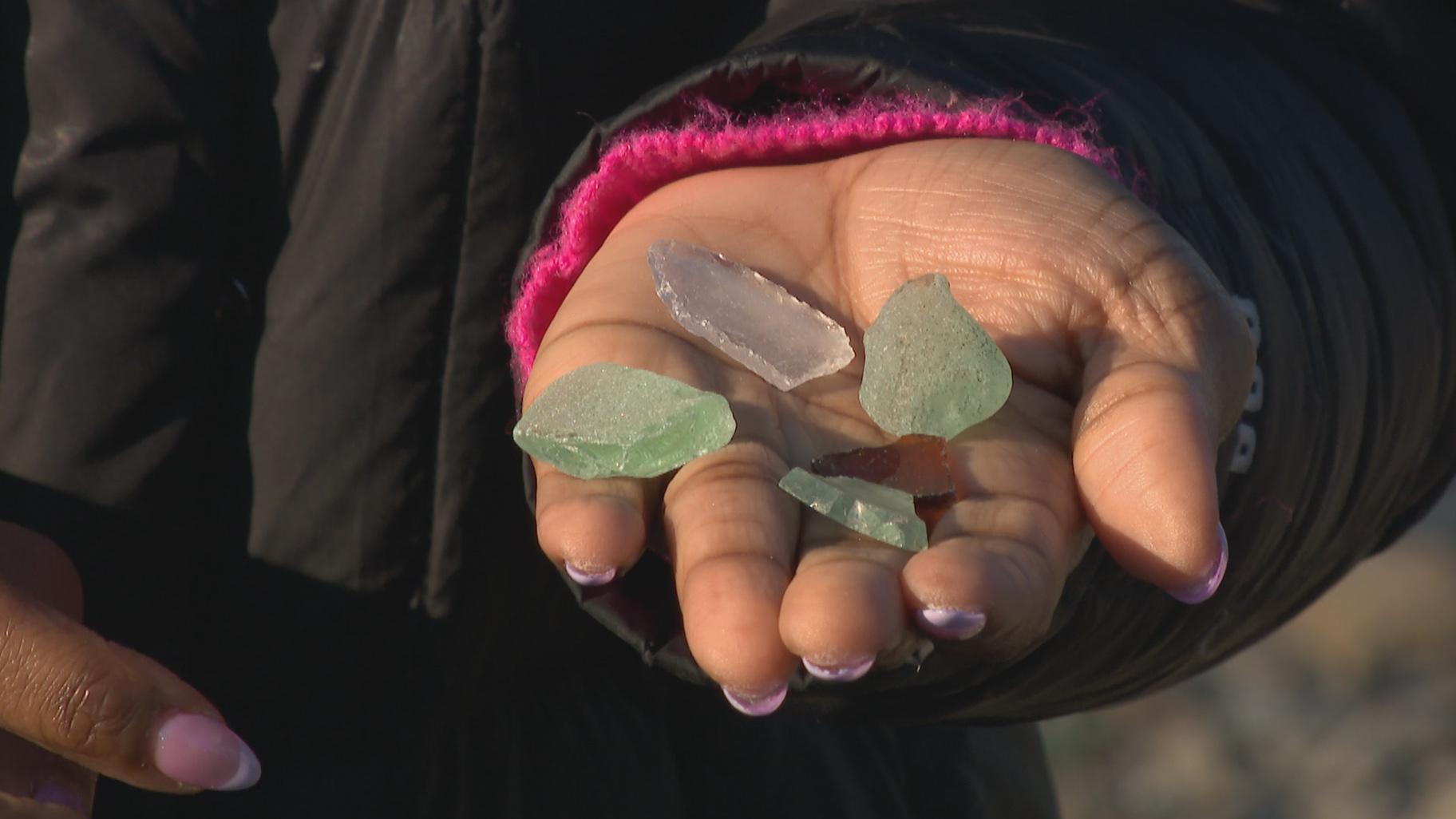 Frosted sea glass. (WTTW News)