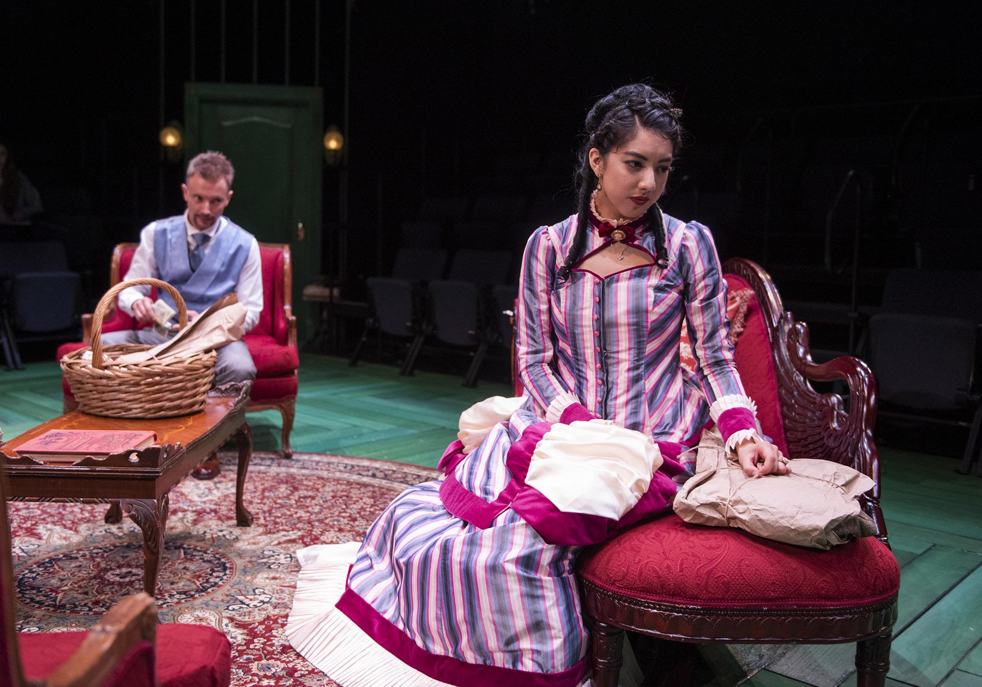 Greg Matthew Anderson (Torvald) and Cher Álvarez (Nora) in “A Doll’s House.” (Photo by Michael Brosilow)