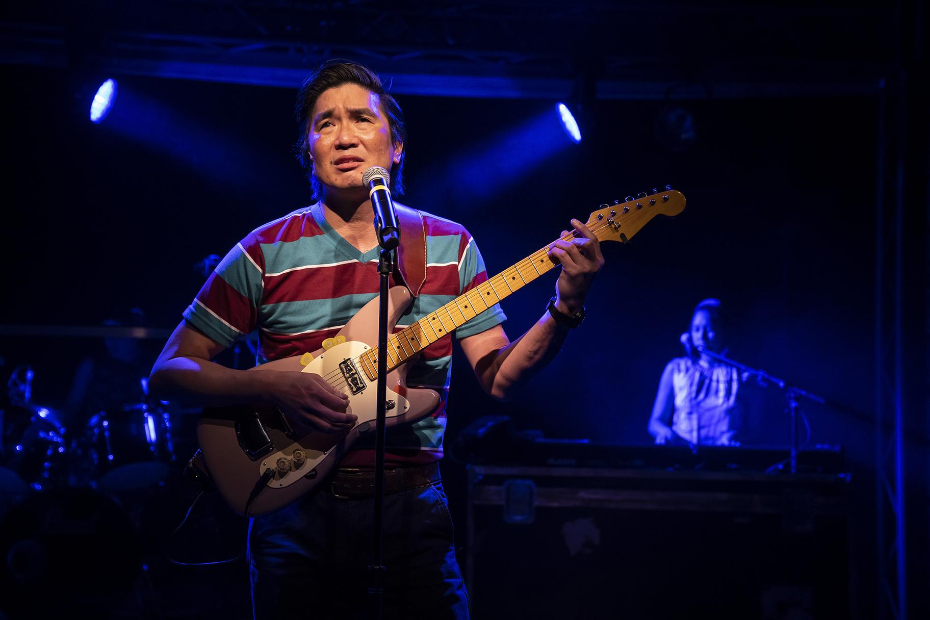 Greg Watanabe in the play “Cambodian Rock Band.” (Photo by Liz Lauren)