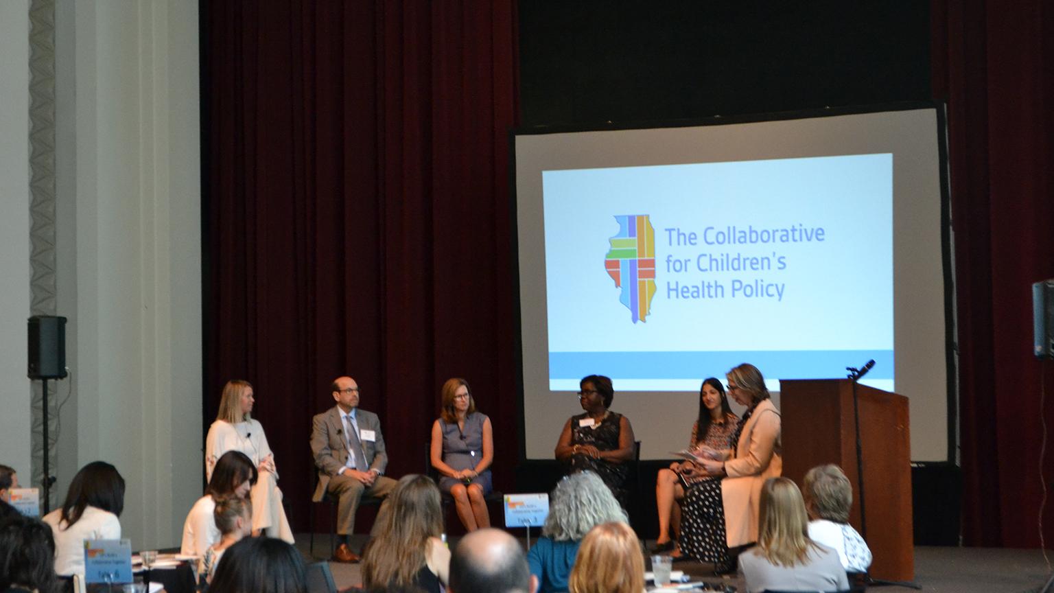 Panelists discuss inequity in child health at Wednesday’s launch of the Collaborative for Children’s Health Policy. (Kristen Thometz / Chicago Tonight)