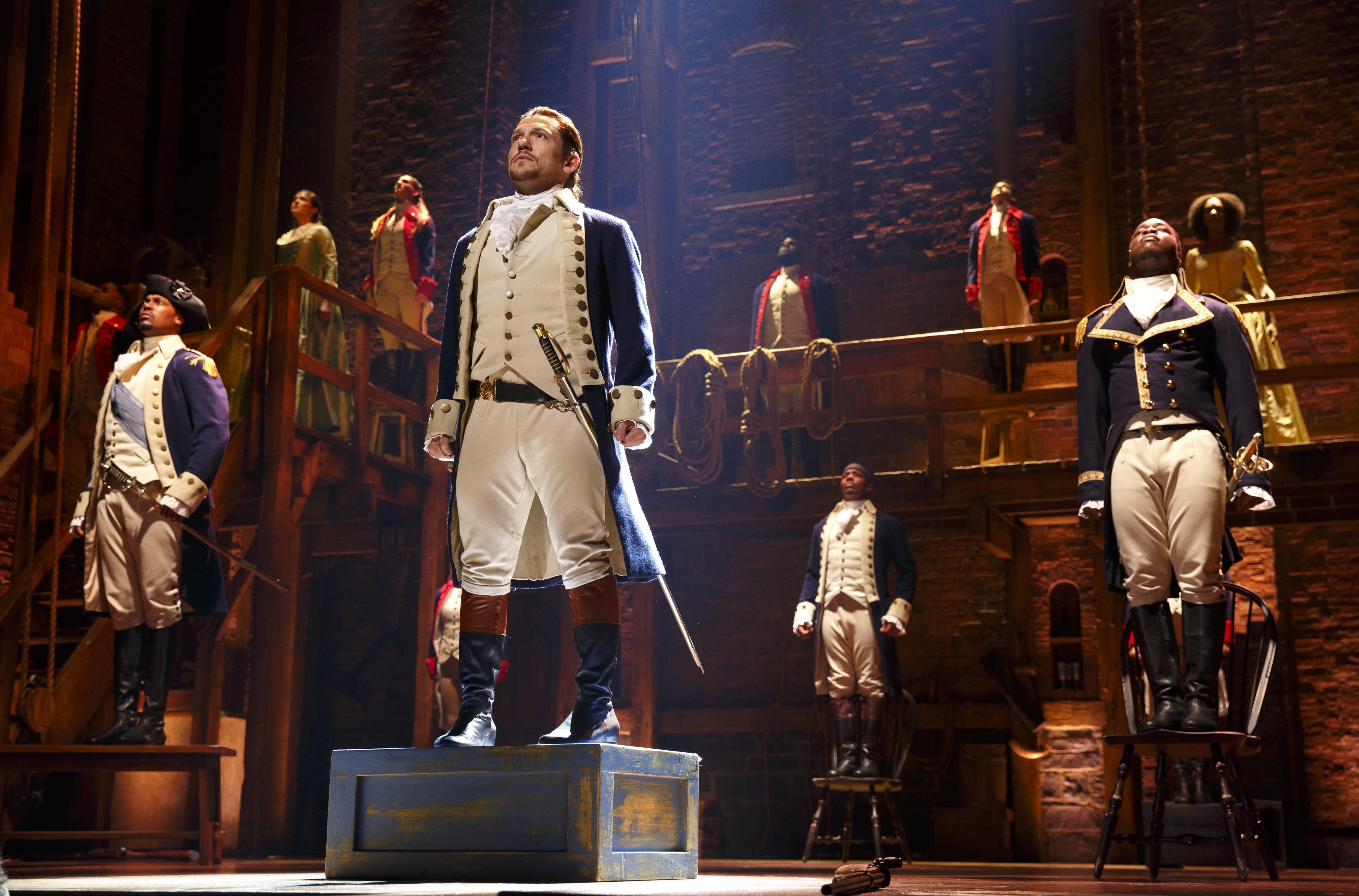 The Chicago production of “Hamilton” is at the PrivateBank Theatre through Sept. 17, 2017. (Joan Marcus / Broadway in Chicago)