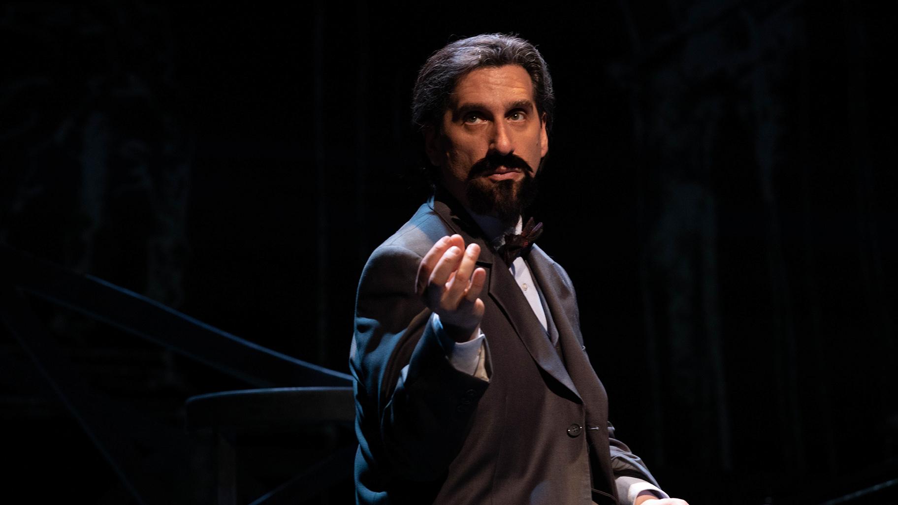 Hershey Felder in “A Paris Love Story” featuring the music of Claude Debussy. (Courtesy of Christopher Ash)