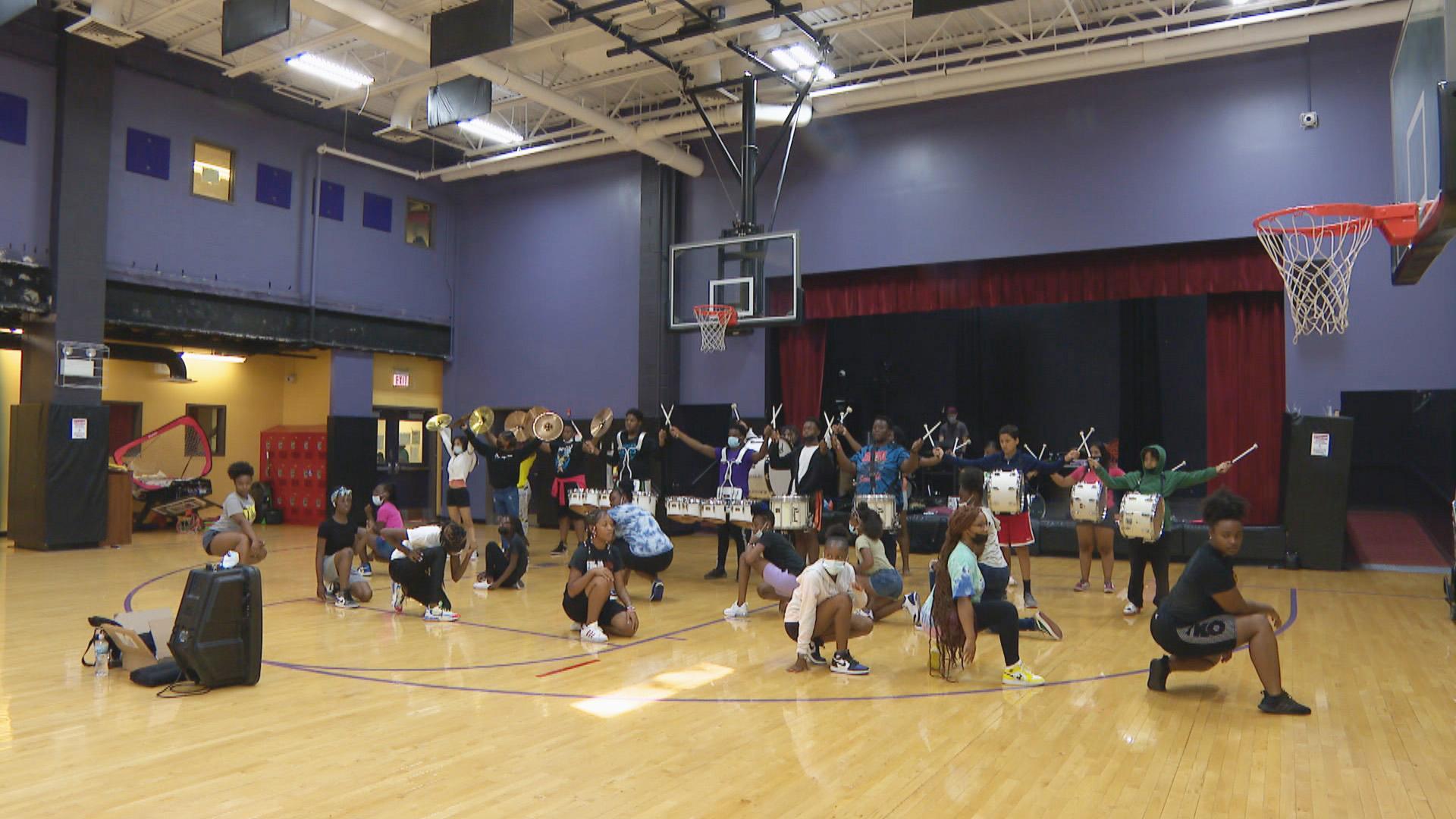 WestDance and Hope Junior Drumline have been practicing three hours a day, five days a week since late June to prepare for their performance at Lollapalooza. (WTTW News)