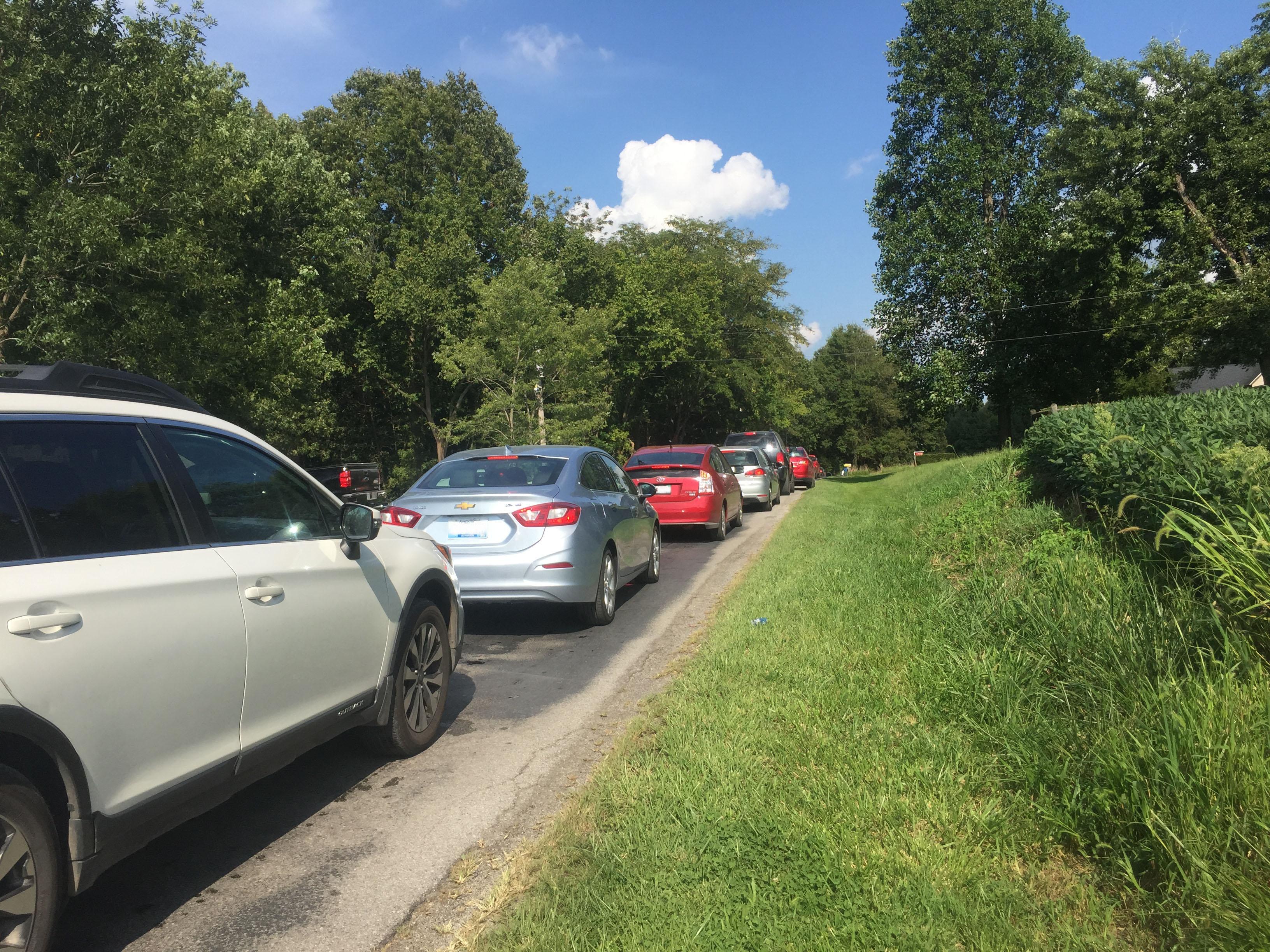 “The eclipse was the experience of a lifetime and it now appears it will take another lifetime to get back to Chicago! Main highways jammed-tried back roads and this is what we found,” Elizabeth Brackett wrote in an email en route to Chicago.