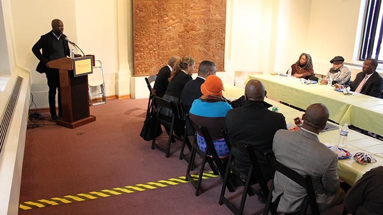 Adjaye made brief opening remarks before taking a seat at the table and soliciting feedback for about an hour and a half.