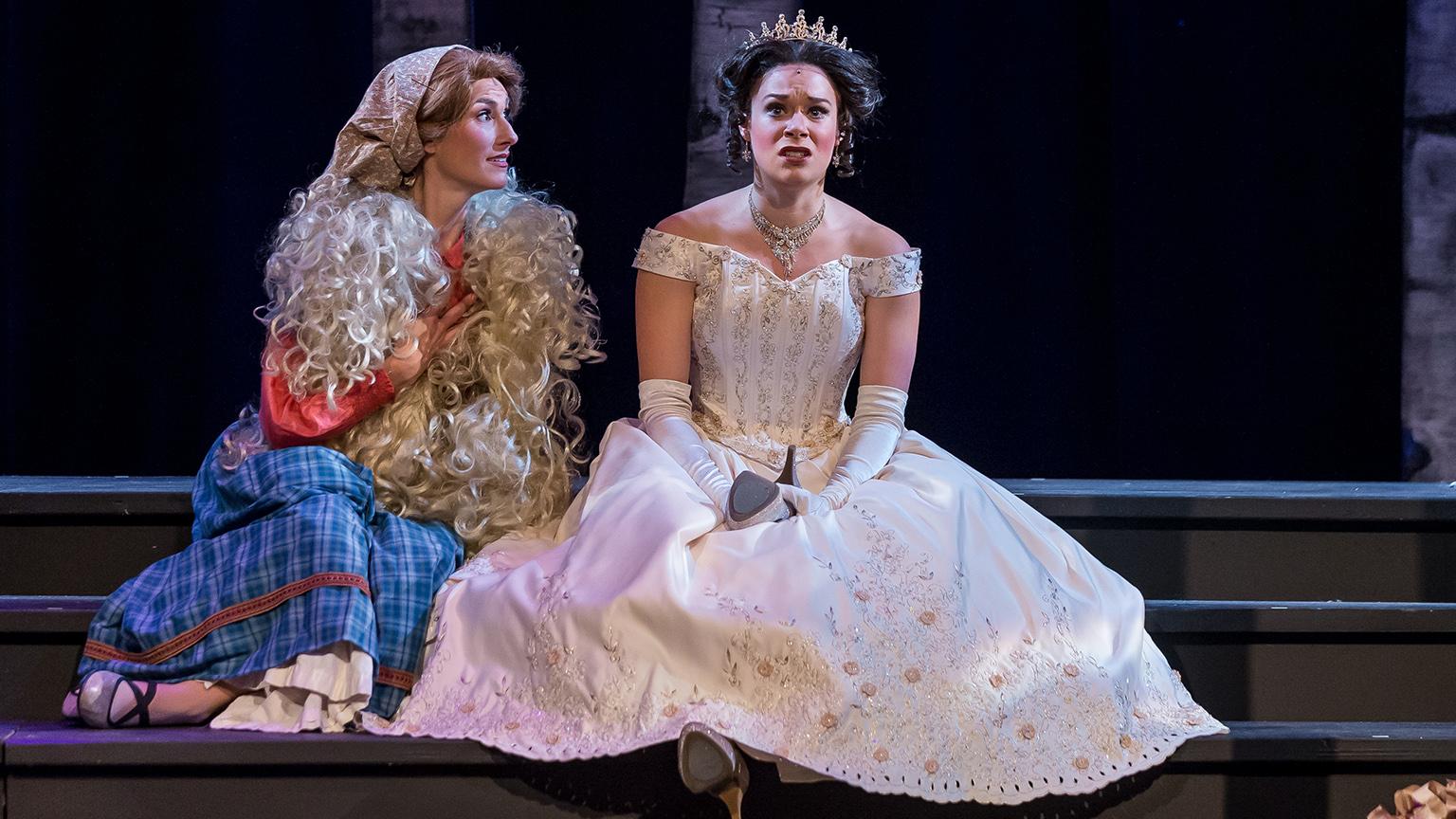 Alexis Armstrong, left, and Kelly Britt in Music Theater Works’ “Into the Woods.” (Photo credit: Brett Beiner)