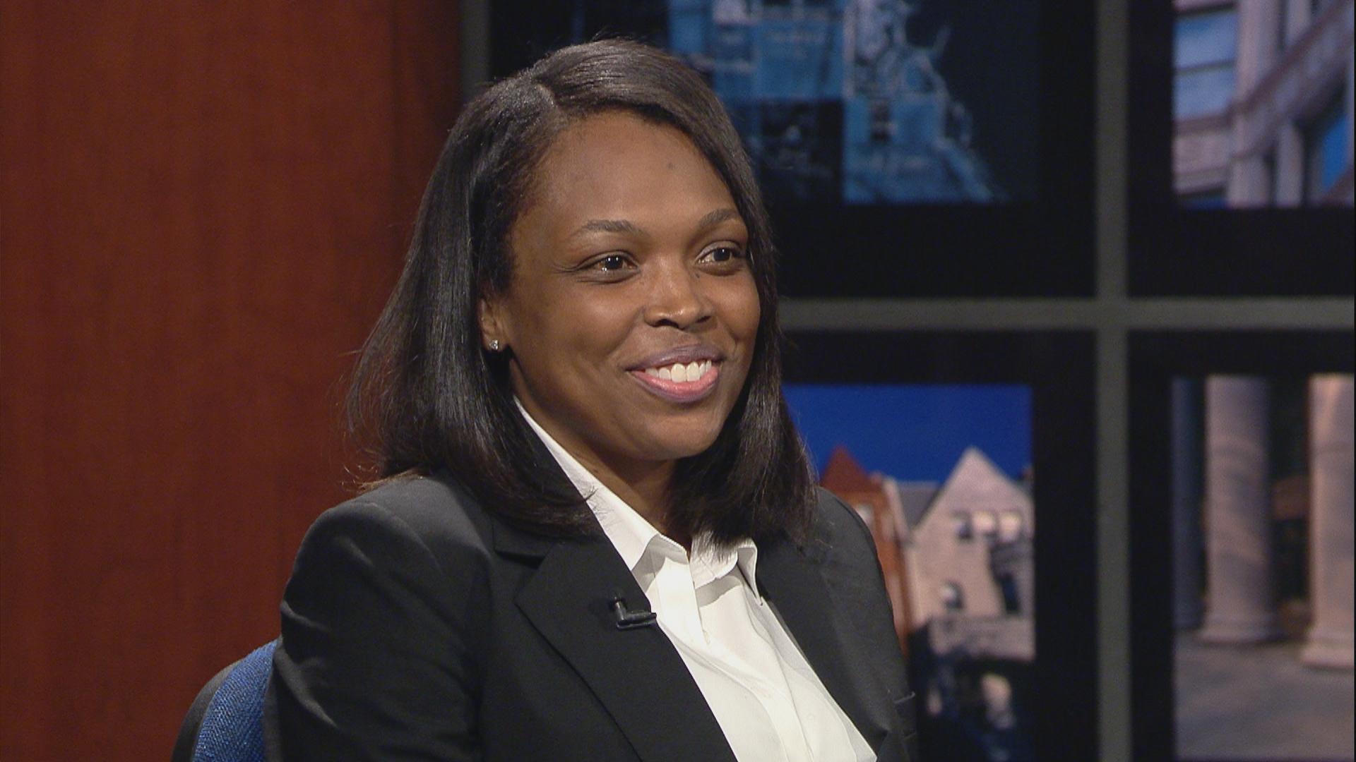 Janice Jackson makes her first “Chicago Tonight” in-studio appearance on Aug. 3, 2015.