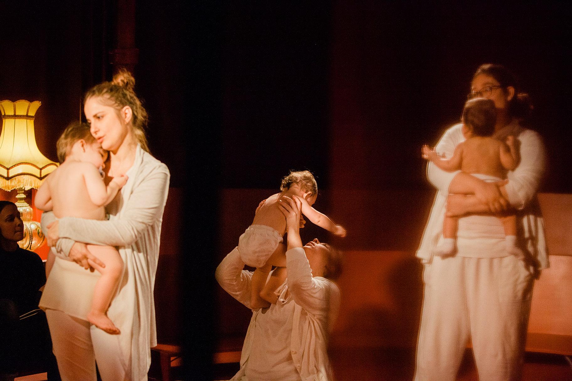 From left: Milan Campbell, Simina Contras, Emmaline Cross, Gabrielle Cross, Emma Xareni Musso and Tania Ramirez in András Visky’s “Juliet.” (Credit: Devron Enarson)