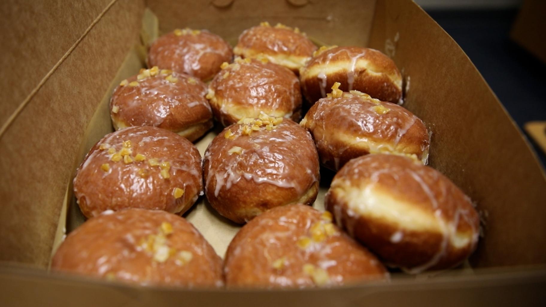 Agnes Hurtado said she doesn’t sleep for roughly 36 hours in the days leading up to Fat Thursday because she’s fulfilling paczki orders with her business, La Blondina Pastry. (Michael Izquierdo / WTTW News)
