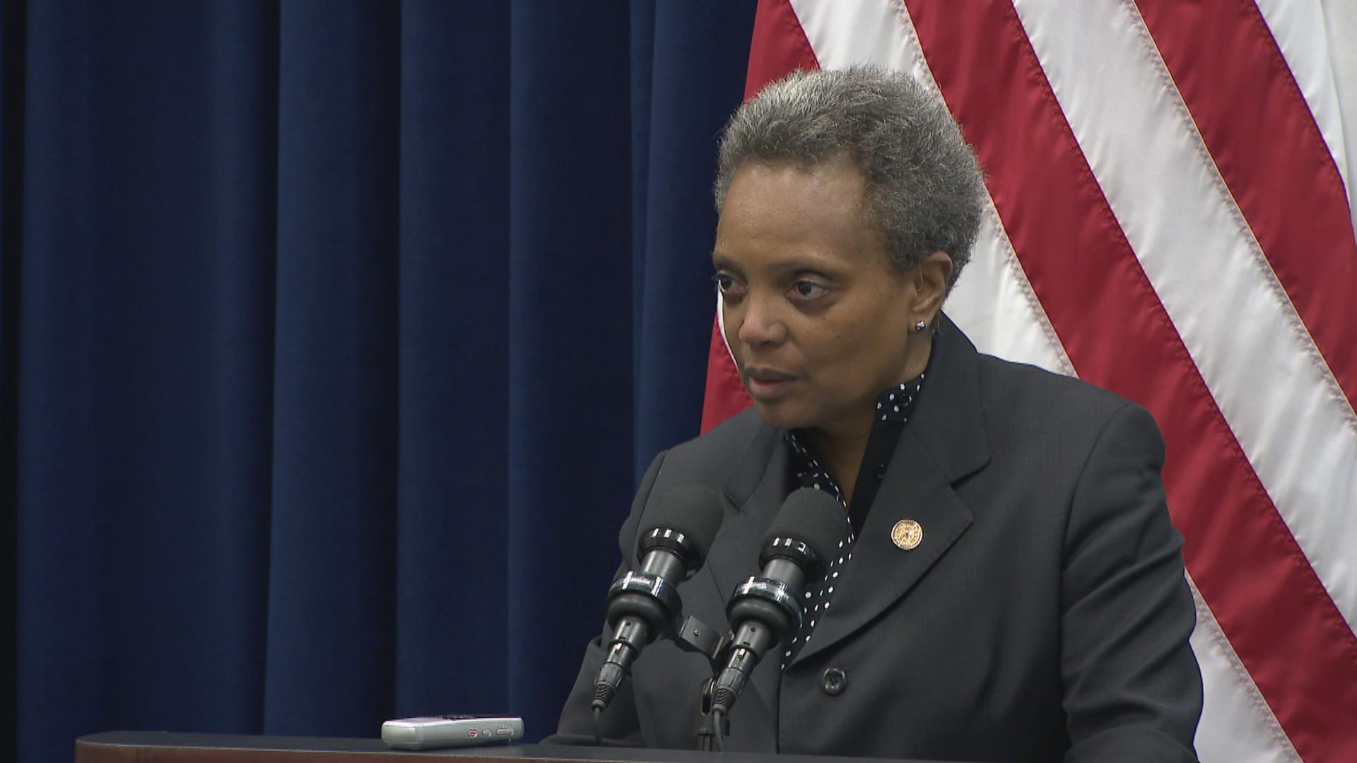 “They offered up black ministers $54 million – a one-time deal – if they would convince the mayor to do away with any other kind of regulation,” Mayor Lori Lightfoot said Wednesday, Nov. 13, 2019. (WTTW News)