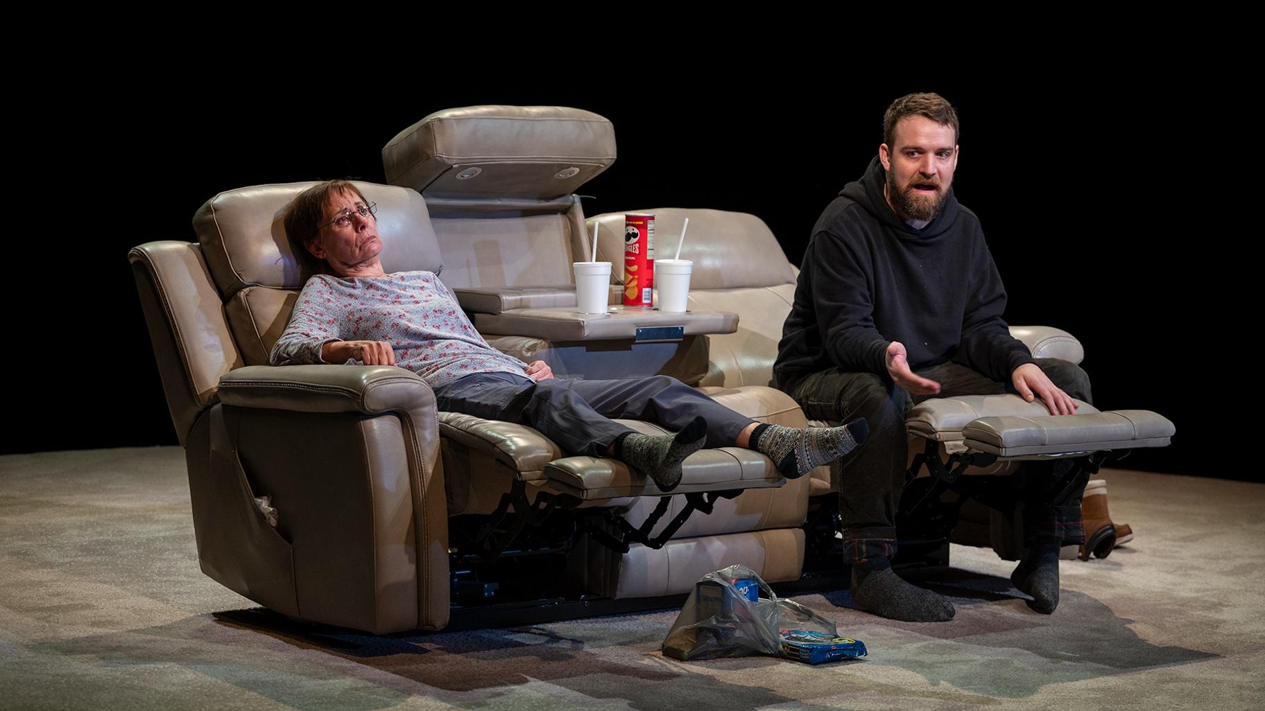 Ensemble member Laurie Metcalf and Micah Stock in Steppenwolf Theatre’s world premiere of “Little Bear Ridge Road.” (Michael Brosilow)