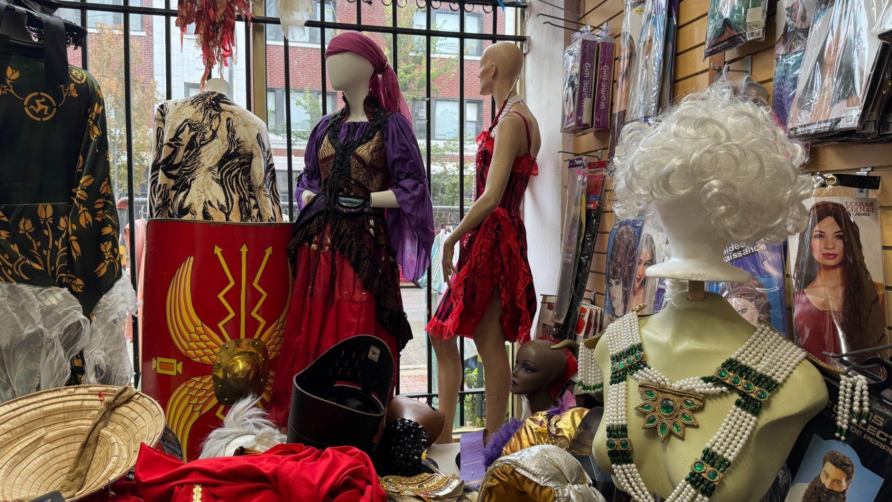 Lost Eras in Rogers Park has collected vintage costumes over the past 50 years. (Nicole Cardos / WTTW News)
