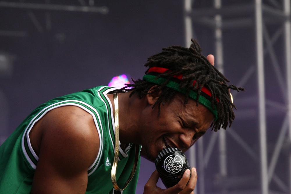 Lupe Fiasco performs in 2012 at Supafest in Sydney, Australia. (Eva Rinaldi / Wikimedia Commons)