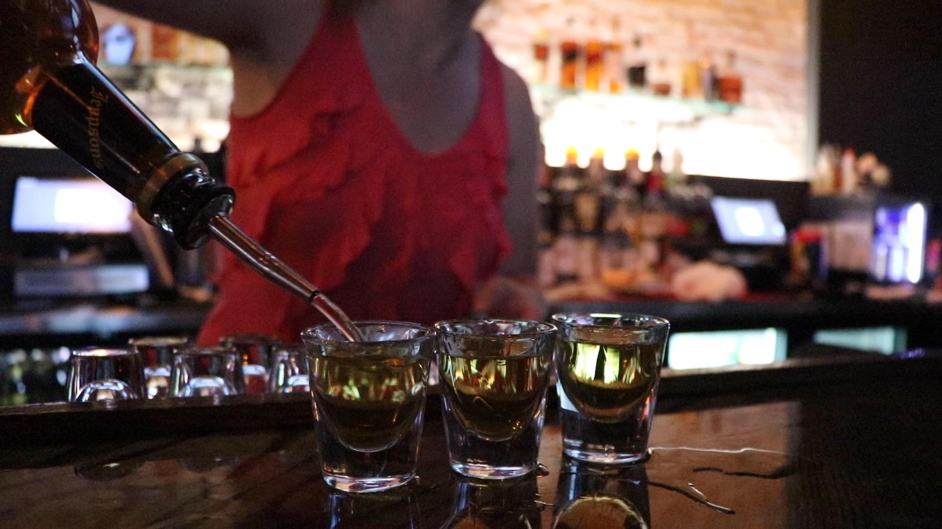 Legend has it that Malort’s inventor Carl Jeppson enjoyed the drink because its strong taste was still picked up by his taste buds, damaged from years of excessive smoking. (Evan Garcia / WTTW News)