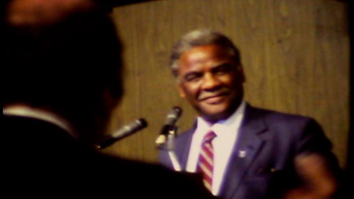 A still from the short film “Man of the People,” which is about the city’s first Black mayor Harold Washington, directed by Amir George. (Courtesy of Amir George)