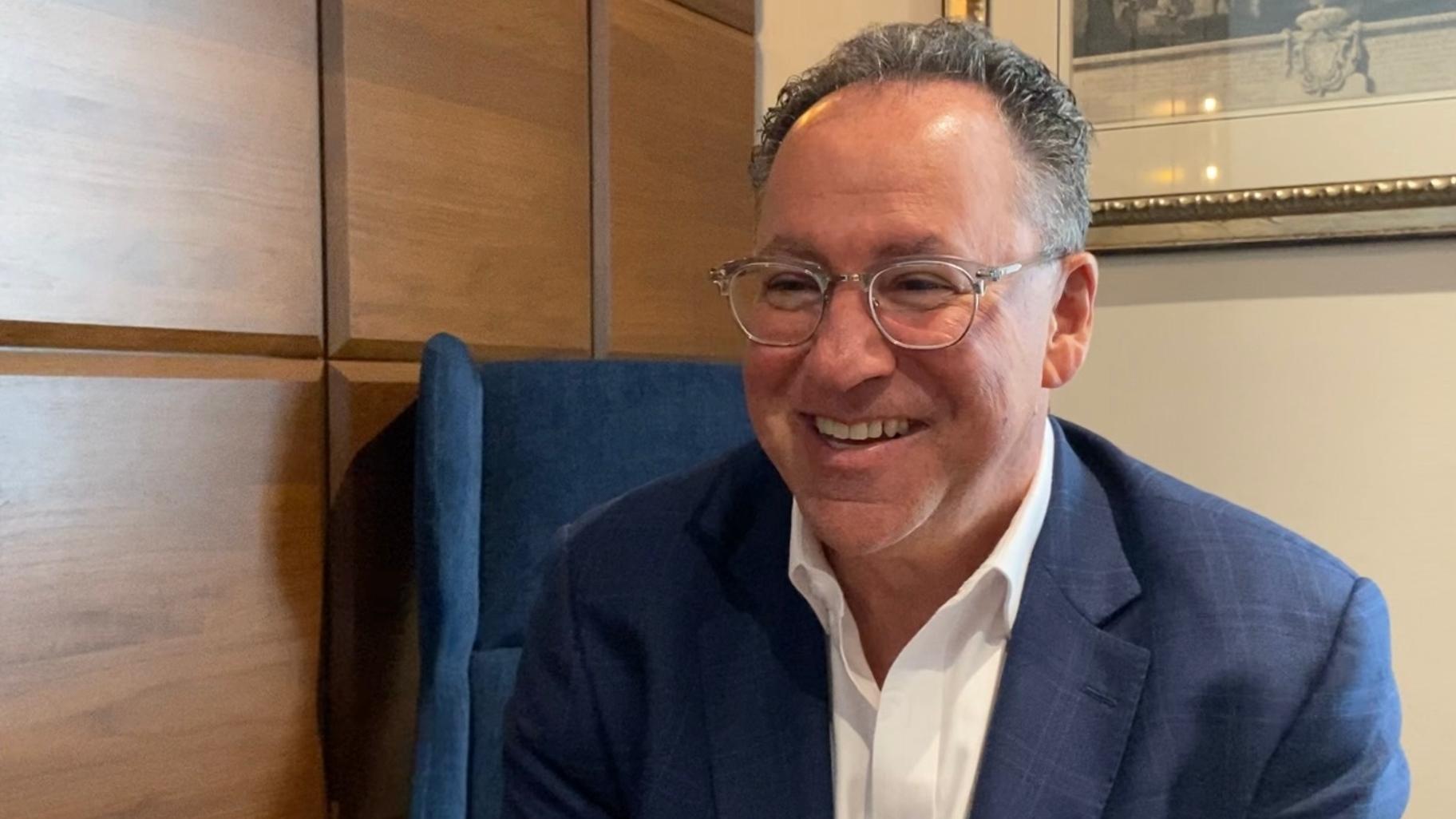 Republican Jewish Coalition CEO Matt Brooks during an interview in Milwaukee on Wednesday, July 17, 2024. (Nick Blumberg / WTTW News)