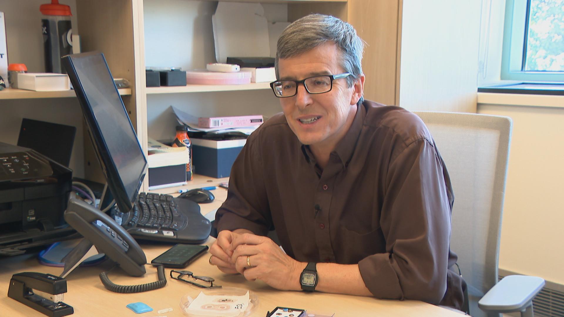 John Rogers, who leads the Center for Bio-Integrated Electronics at Northwestern University. (WTTW News)