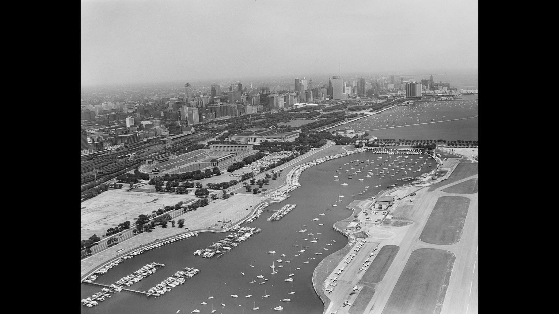 An overview of Meigs Field (Courtesy of Chicago History Museum)